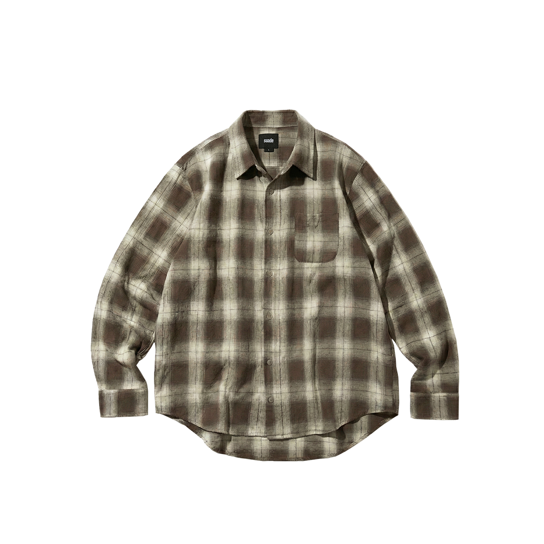 스웨이드 워시드 셔츠 브라운(Suade Washed Shirt Brown)
