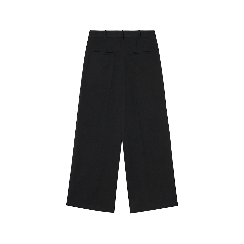 지비에이치 어패럴 와이드 핏 코튼 팬츠 / 블랙(GBH APPAREL Wide Fit Cotton Pants / Black) - 2