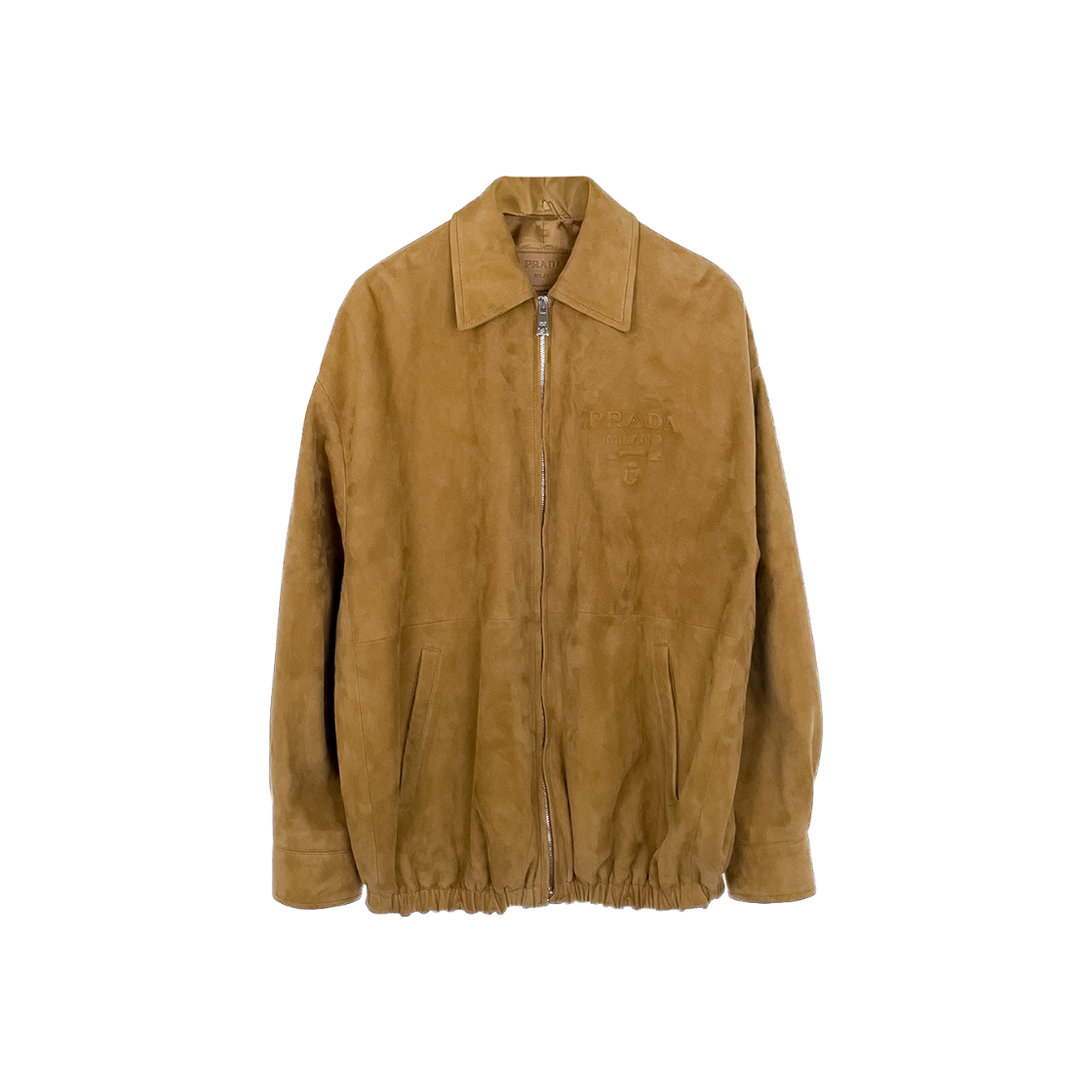 ITCQ5BMA43O5 Prada Suede Jacket 36 Maple Brown (6ET0449)