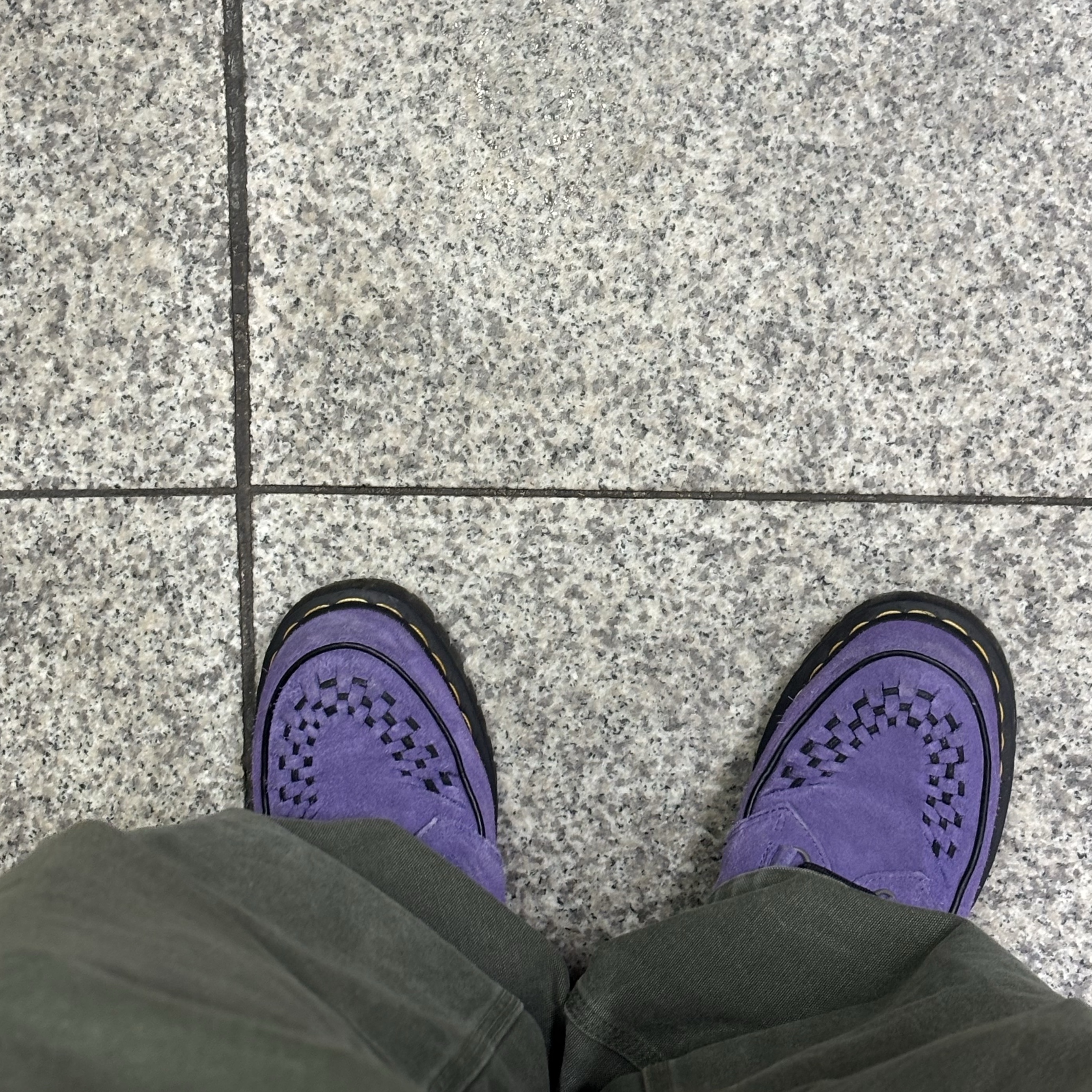 Dr. Martens Ramsey Woven Suede Creepers Twilight Purple 착용 스타일
