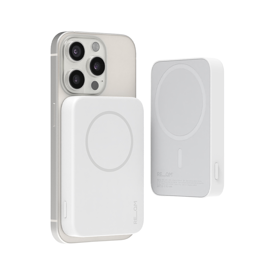 리큐엠 맥큐 5000mAh 듀얼 맥세이프 고속충전 보조배터리 QMP5(REQM 2IN1 Magsafe Fast Multi PowerBank QMP5)