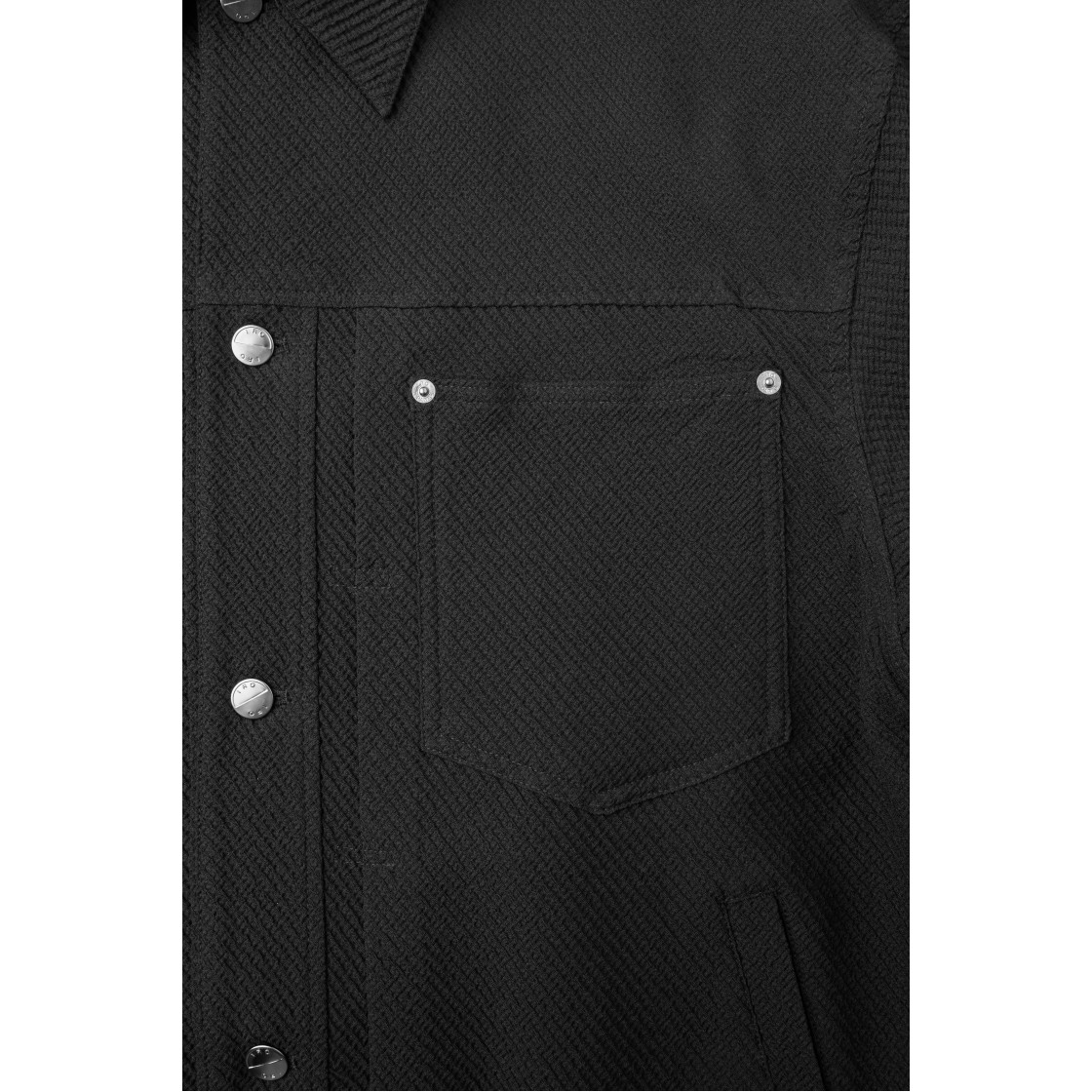 이로 에니그메 엠보 트윌 트러커 자켓 블랙(IRO Enigme Embossed Twill Trucker Jacket Black) - 5