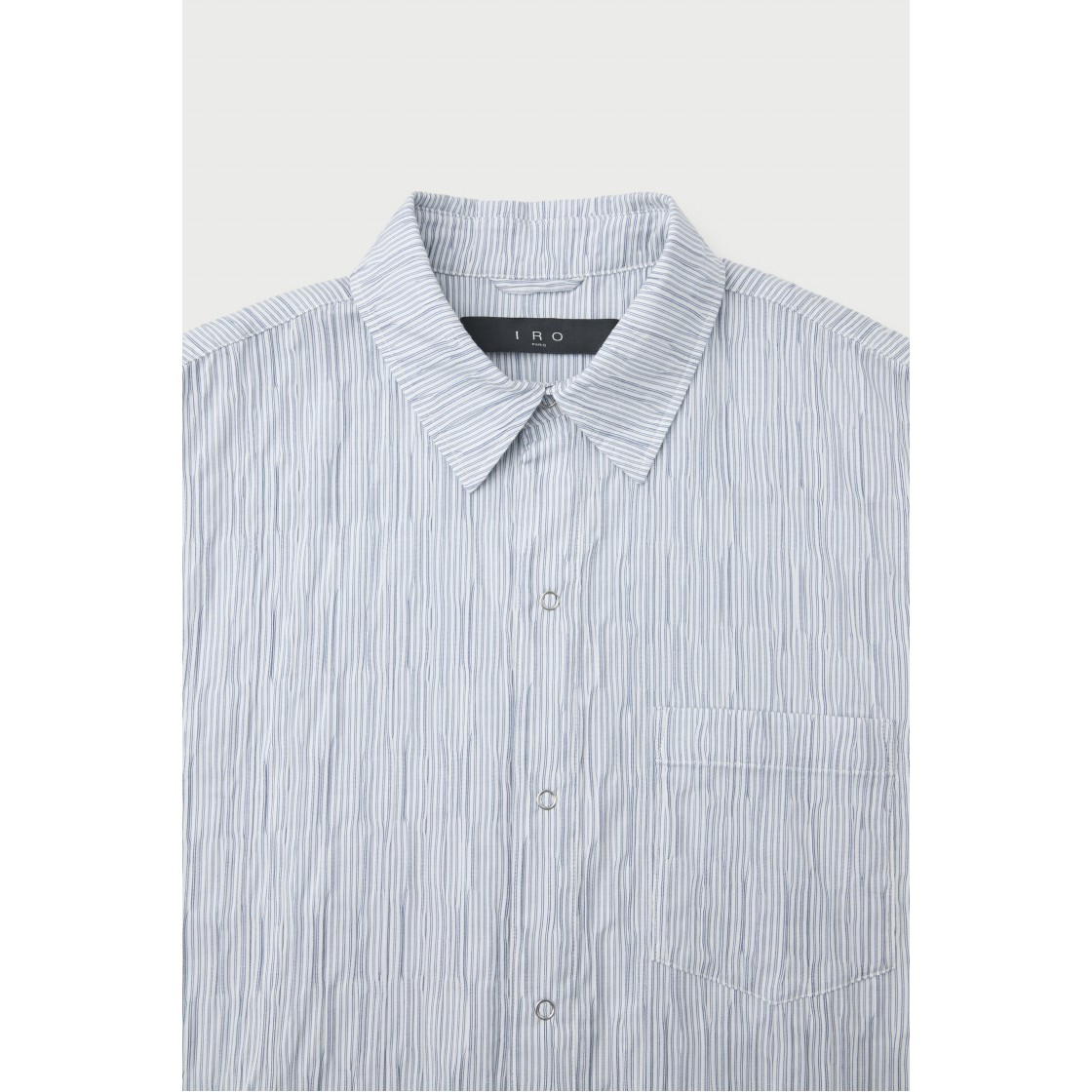 이로 제퍼 스트라이프 크리즈 긴팔 셔츠 블랙패턴(IRO Zephyr Stripe Crease Long Sleeve Shirt Pattern Black) - 4