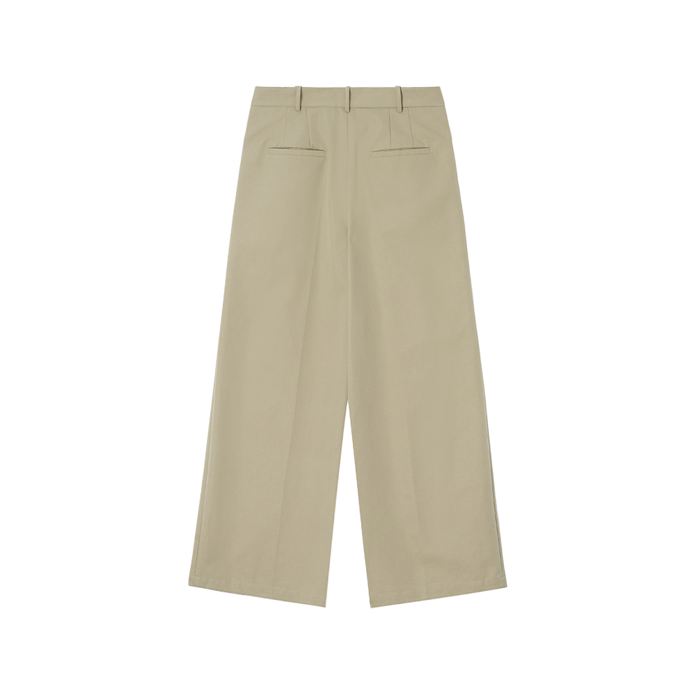 지비에이치 어패럴 와이드 핏 코튼 팬츠 / 베이지(GBH APPAREL Wide Fit Cotton Pants / Beige) - 2