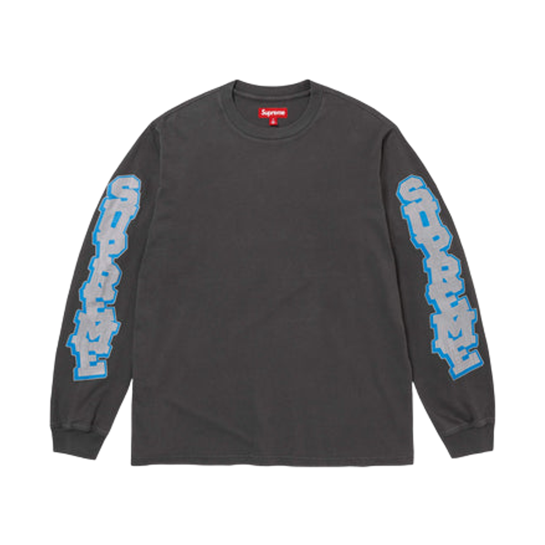 슈프림 크랙 슬리브 롱슬리브 탑 워시드 블랙 - 26SS