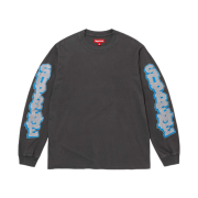 Supreme Cracked Sleeve L/S Top Washed Black - 26SS