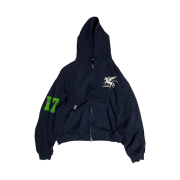 PACOSPLY Falling Angel Zip Up Hoodie Navy