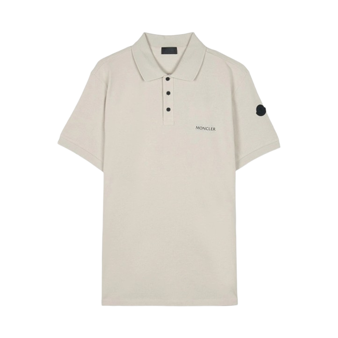 L1-091-8A00009-89A16-216 Moncler Logo Cotton Piquet Polo Shirt Beige - 26SS