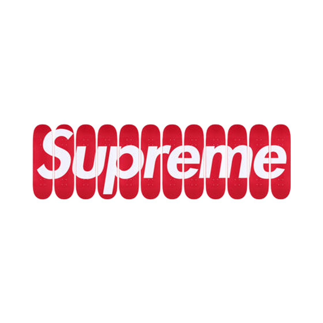 슈프림 박스 로고 스케이트보드 레드 8.25" x 32" (12개 세트) - 26SS