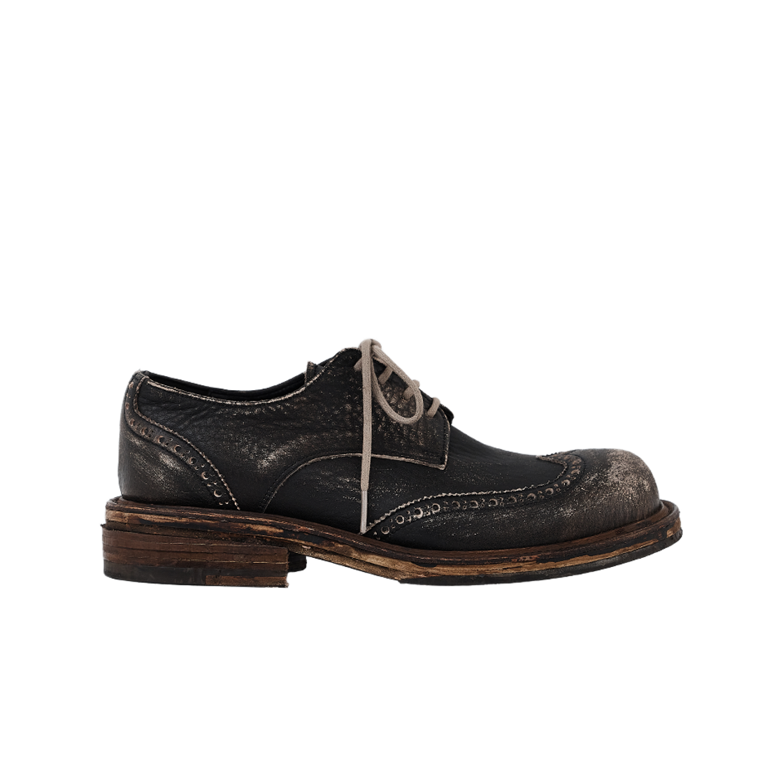 NT3BFSSLU002Be NegativeThree Wingtip Derby Rub-Off Brown