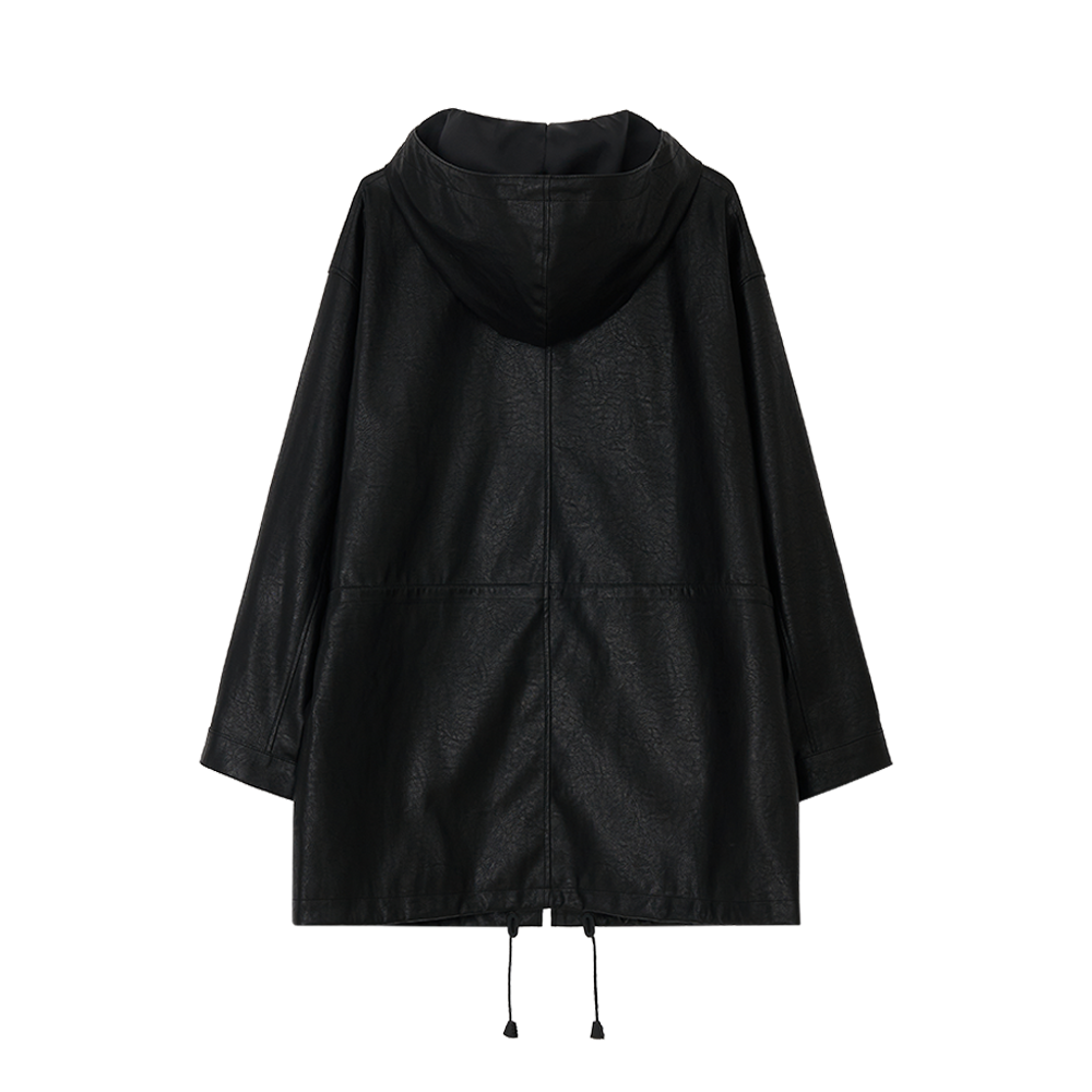 지비에이치 어패럴 헌팅 폭스 레더 자켓 / 블랙(GBH APPAREL Hunting Faux Leather Jacket / Black) - 2