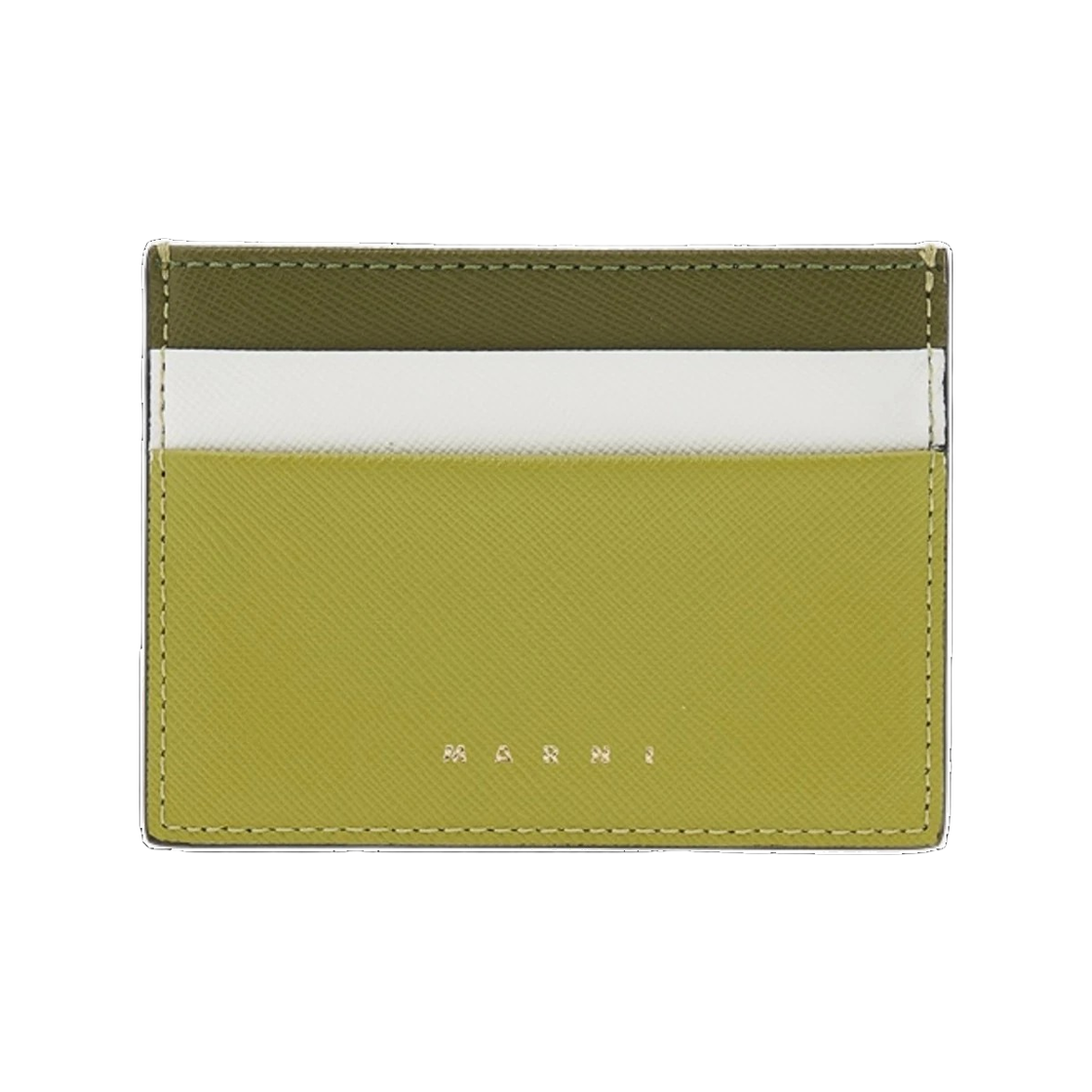 PFMOQ04U12_LV520_Z502N_ [25% 쿠폰] Marni Saffiano Tri-Coloured Card Case Olive Liliy White Lime