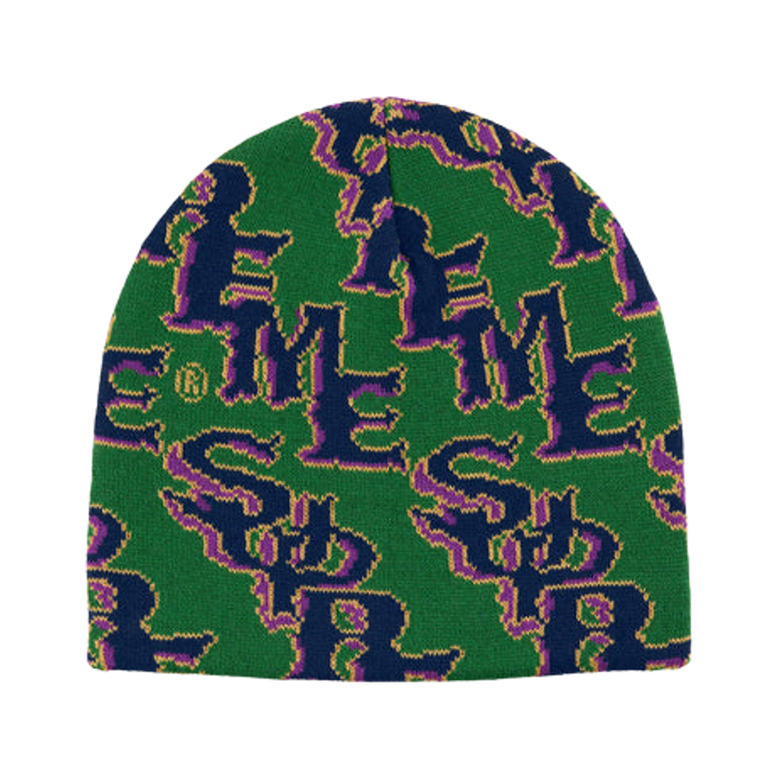 - Supreme Slanted Gothic Outline Beanie Green - 26SS