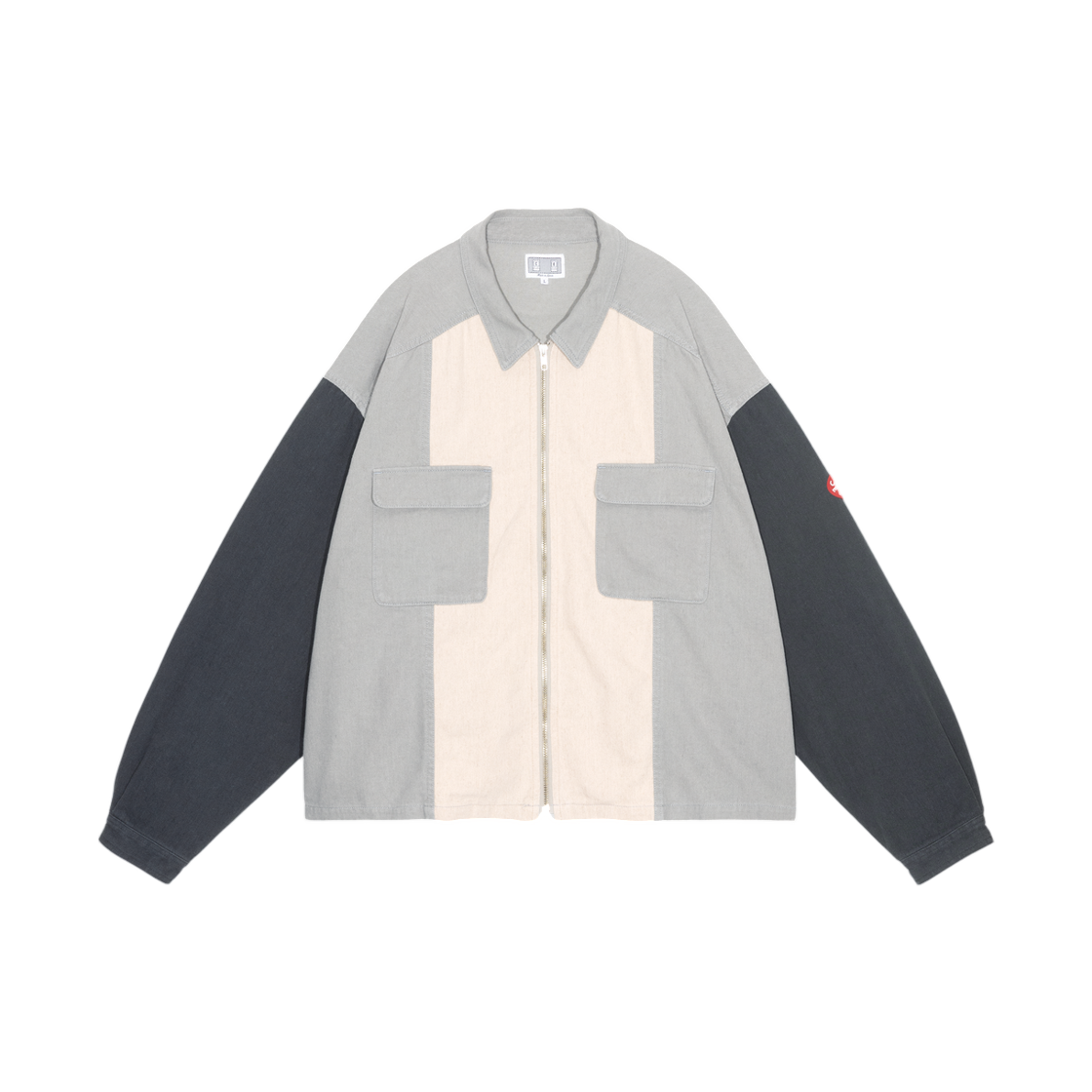 카브엠트 스트라이프 컷 쇼츠 셔츠 자켓 그레이 - 26SS(Cav Empt Stripe Cut Short Shirt Jacket Grey - 26SS)