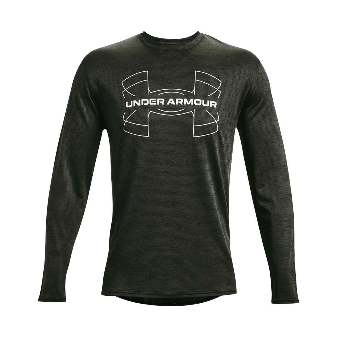 1366144-310 Under Armour Training Vent Graphic Long Sleeve Green White
