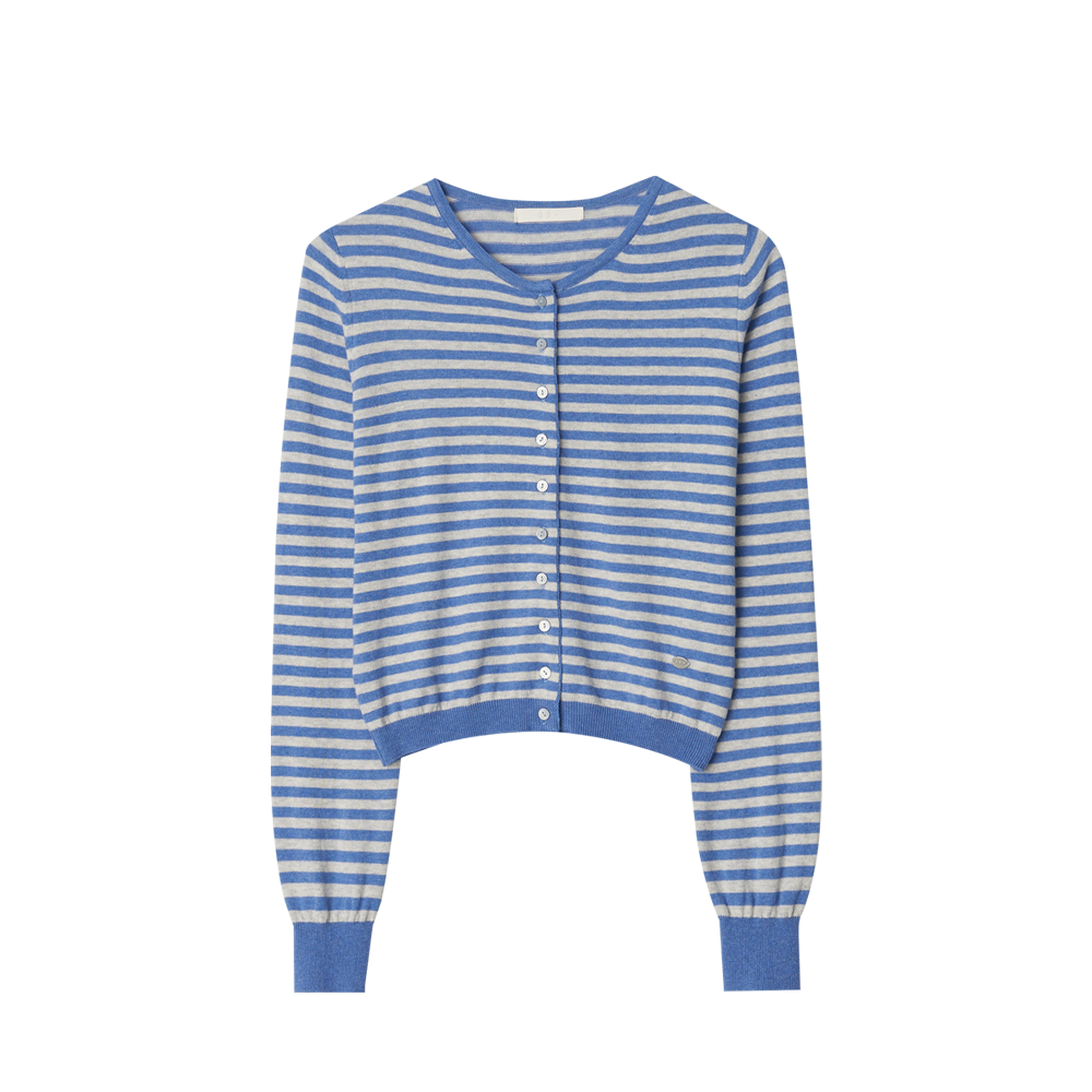 APC1CD010BSFF GBH APPAREL Cashmere Ang Cardigan / Blue Stripe