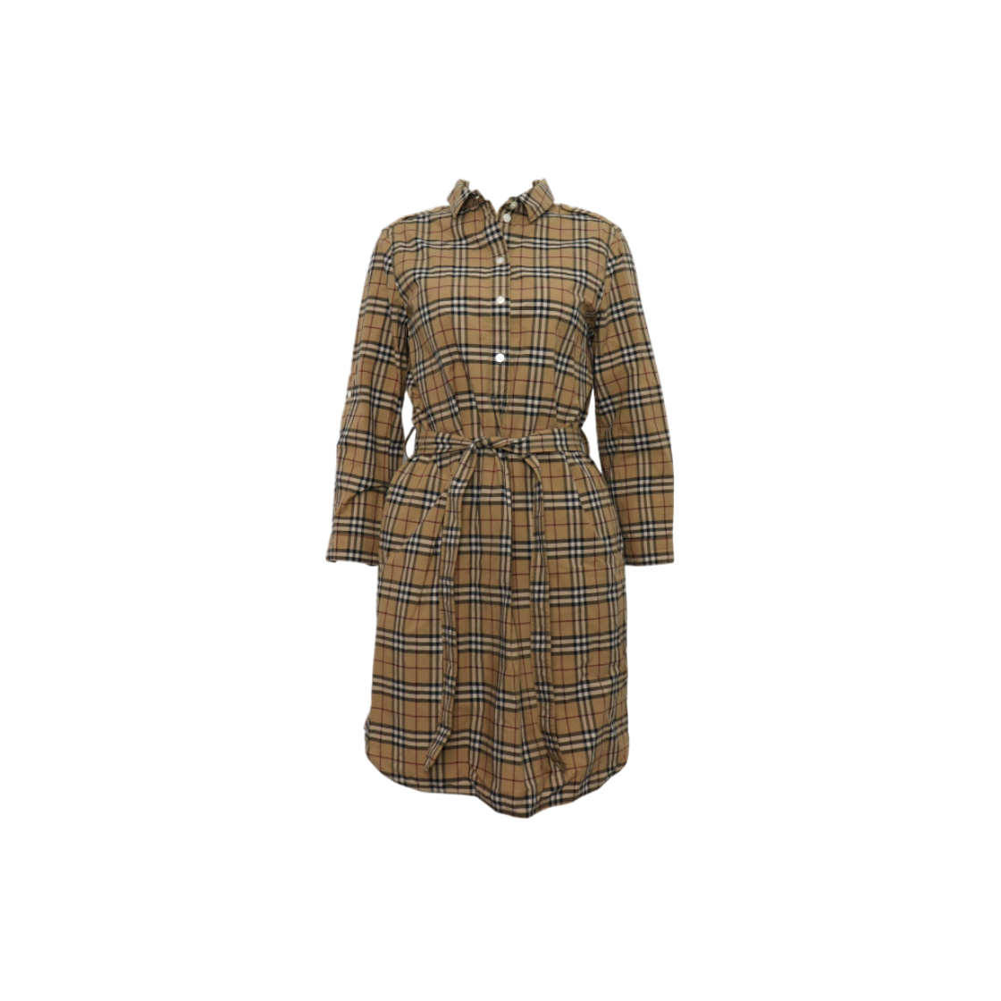 ITOJBIUR65RG Burberry KELSYNT Cotton Check Tunic Shirt Dress
