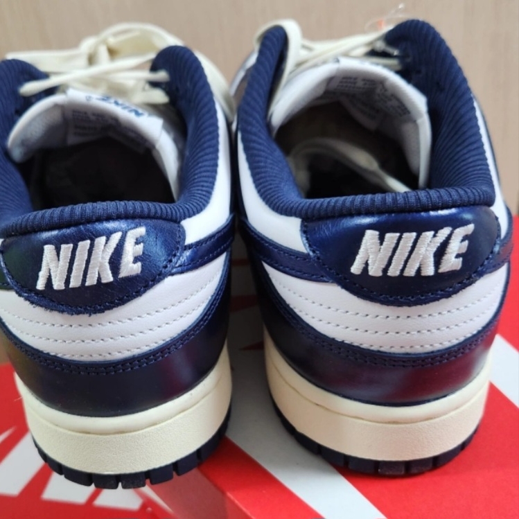 (W) Nike Dunk Low Vintage Midnight Navy 착용 스타일 - 2