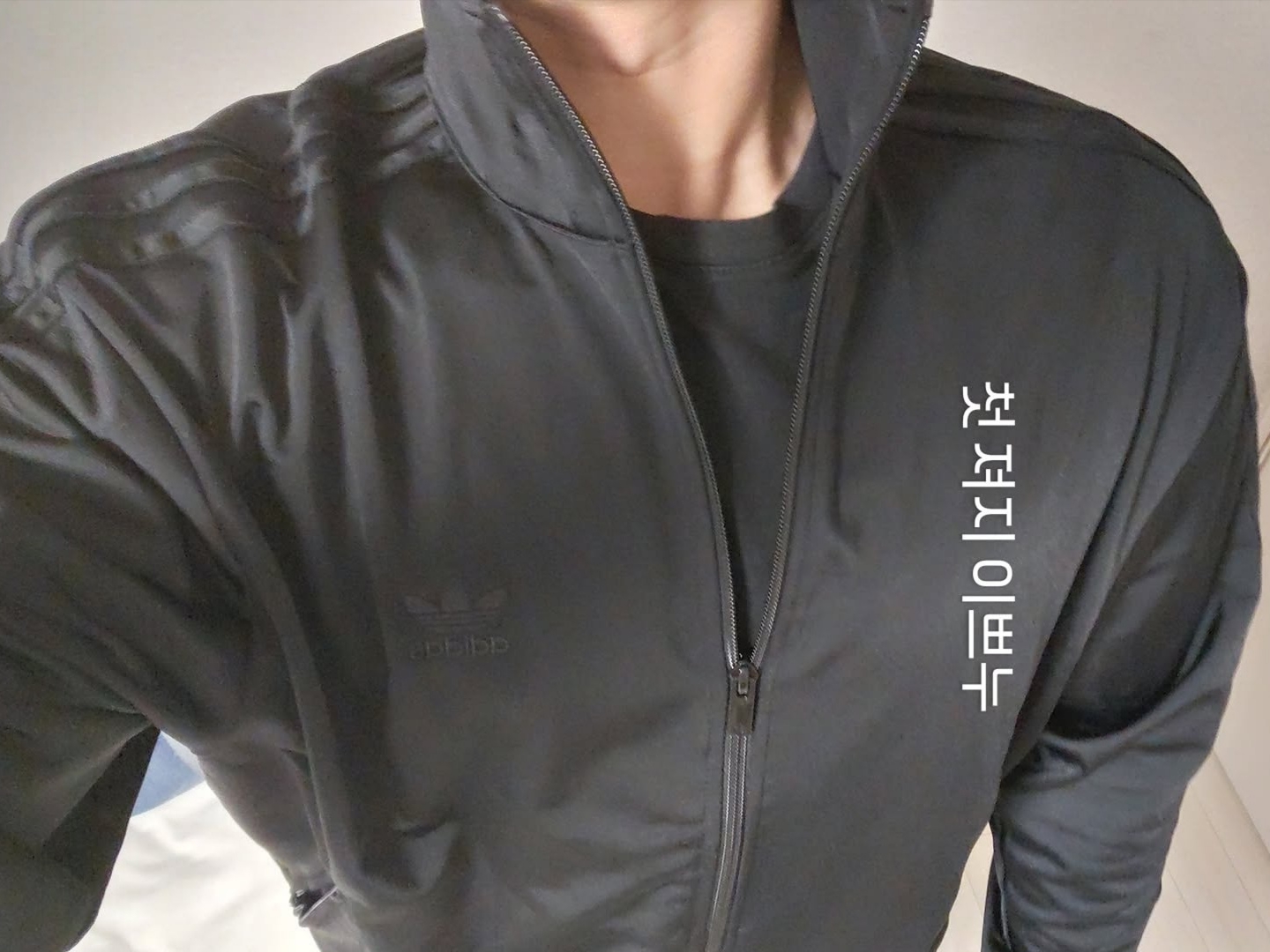 Adidas Adicolor Classic Firebird Track Top Black - KR Sizing 착용 스타일 - 1