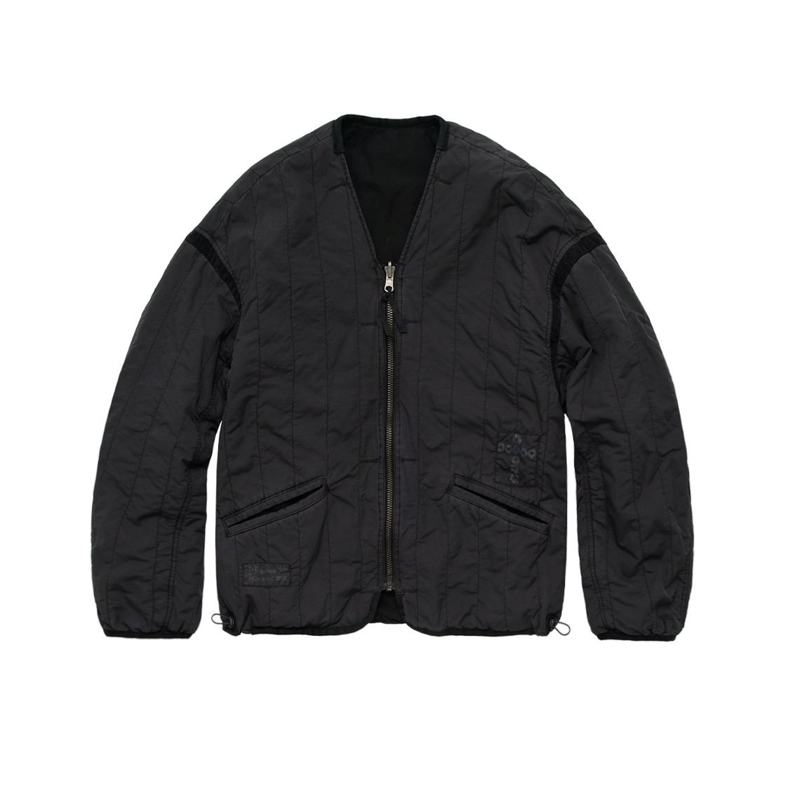 PL6PPK1101B0 Polyteru Reversible Liner Jacket Black + Charcoal