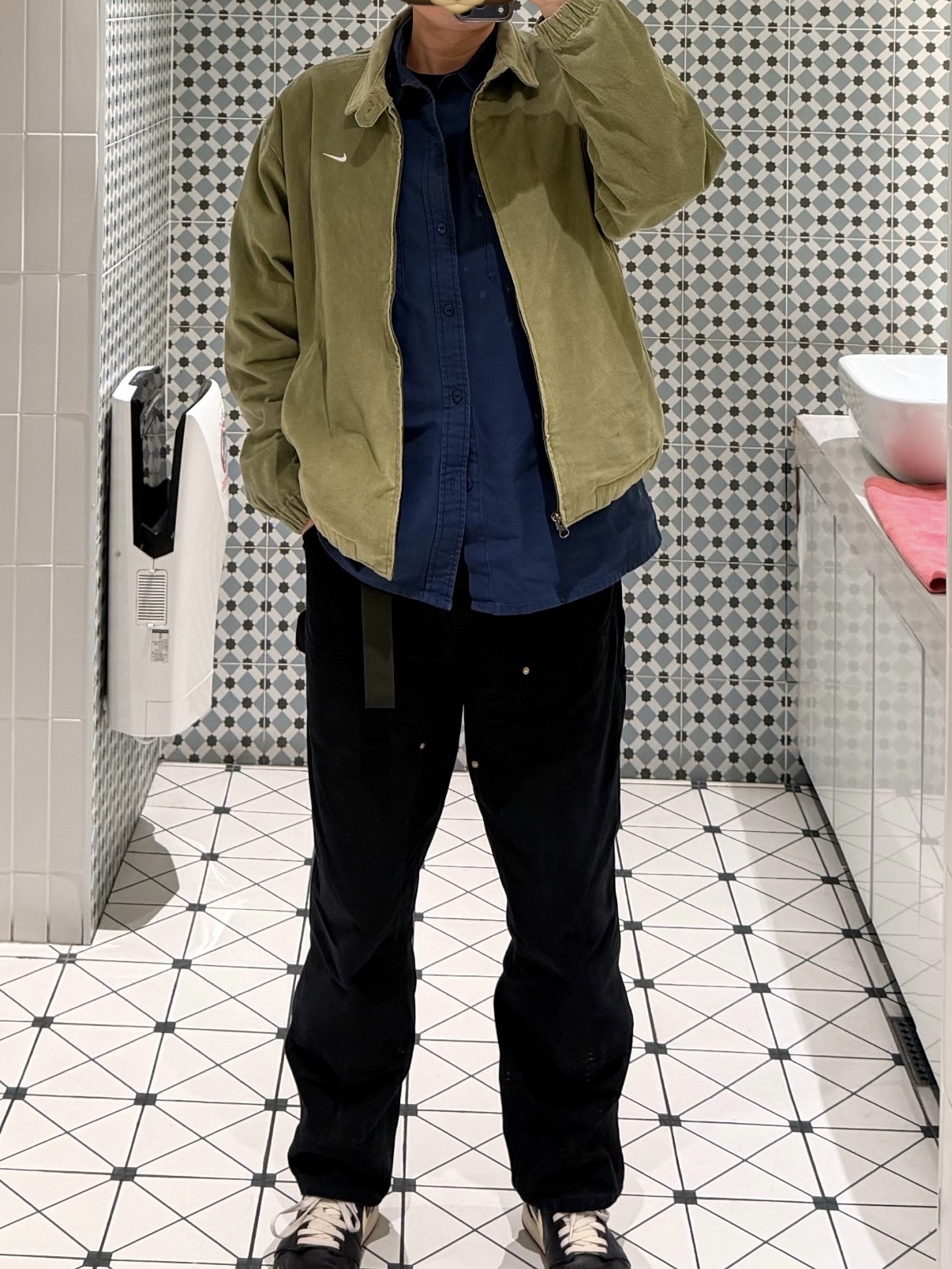 Nike Life Harrington Jacket Oil Green - Asia 착용 스타일