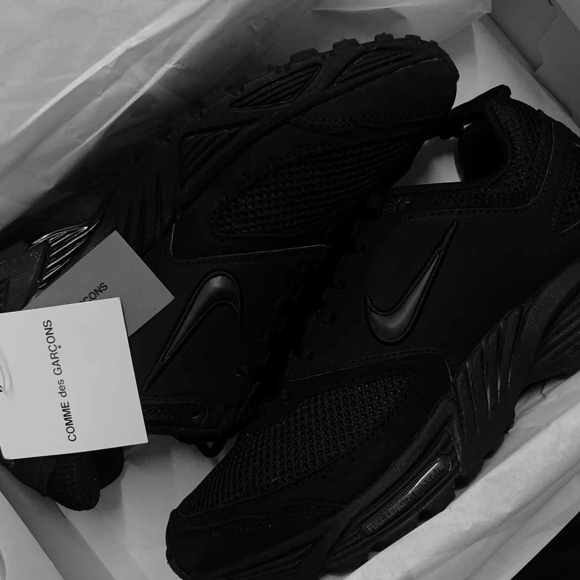Nike x Comme des Garcons Homme Plus Air Pegasus 2005 Black 착용 스타일