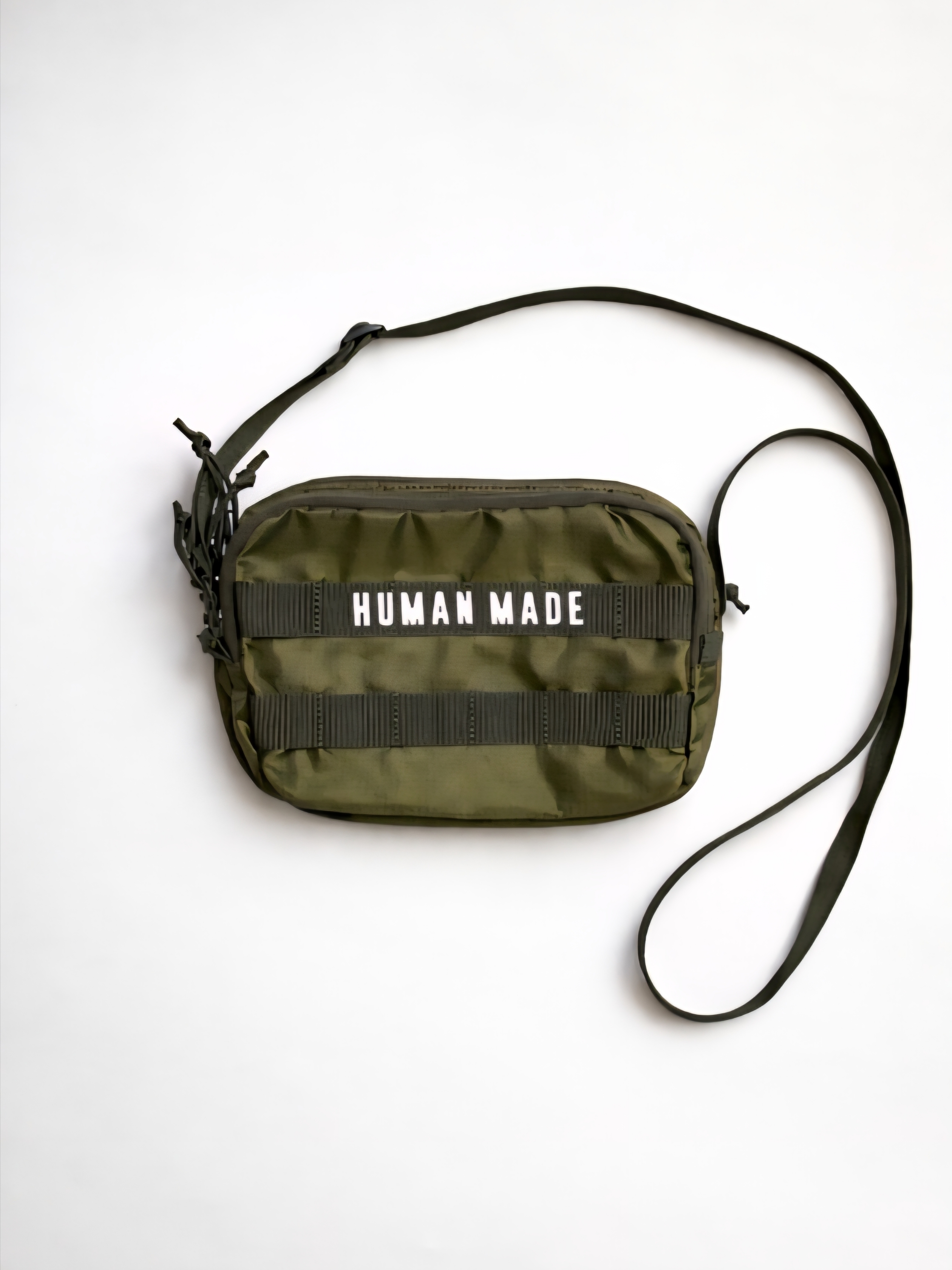Human Made Military Pouch Small Olive Drab 착용 스타일
