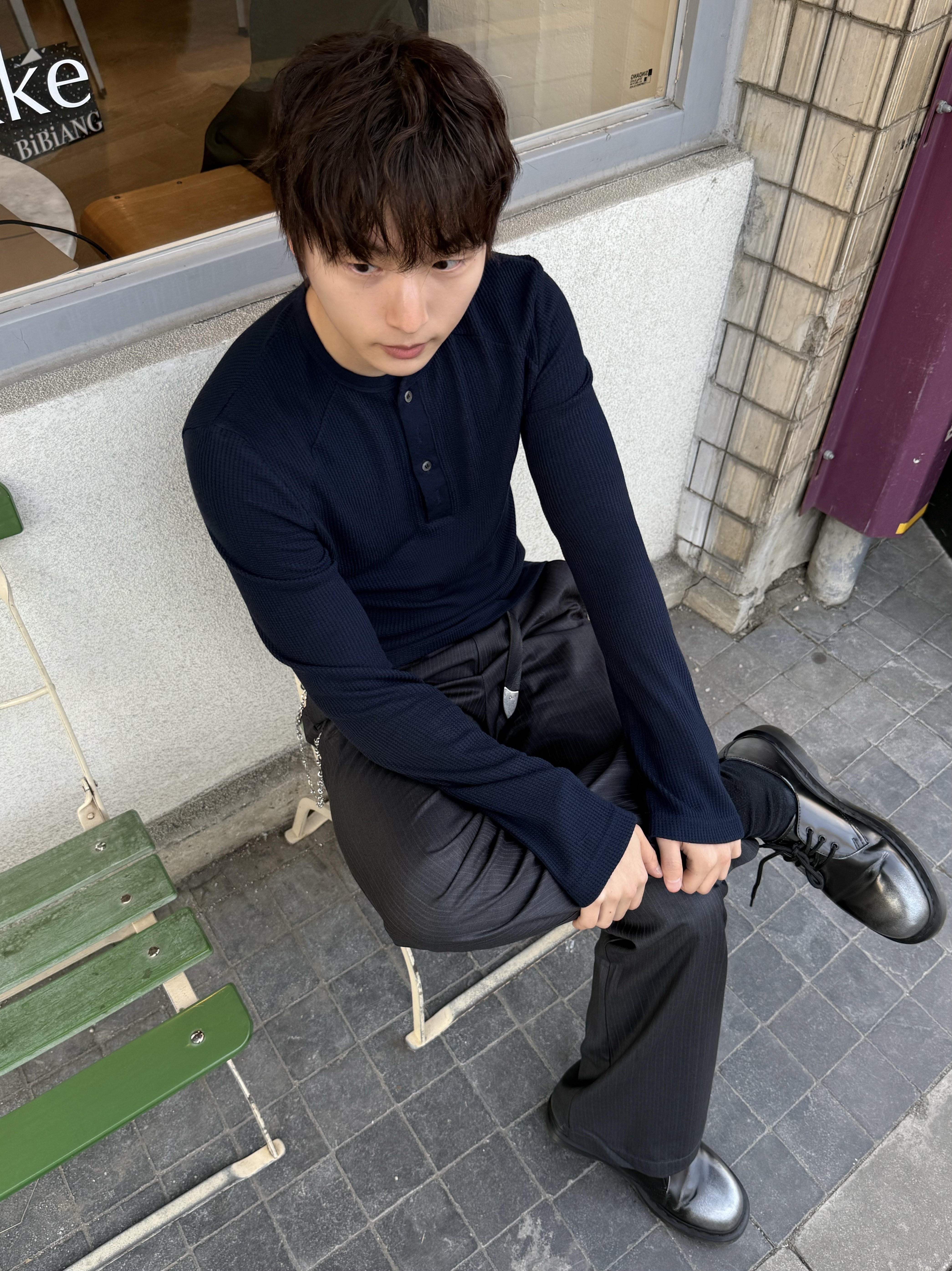 Dr. Martens 1461 Silver Arcadia Multi, Our Legacy Belt 2cm Leather Black 착용 스타일 - 2
