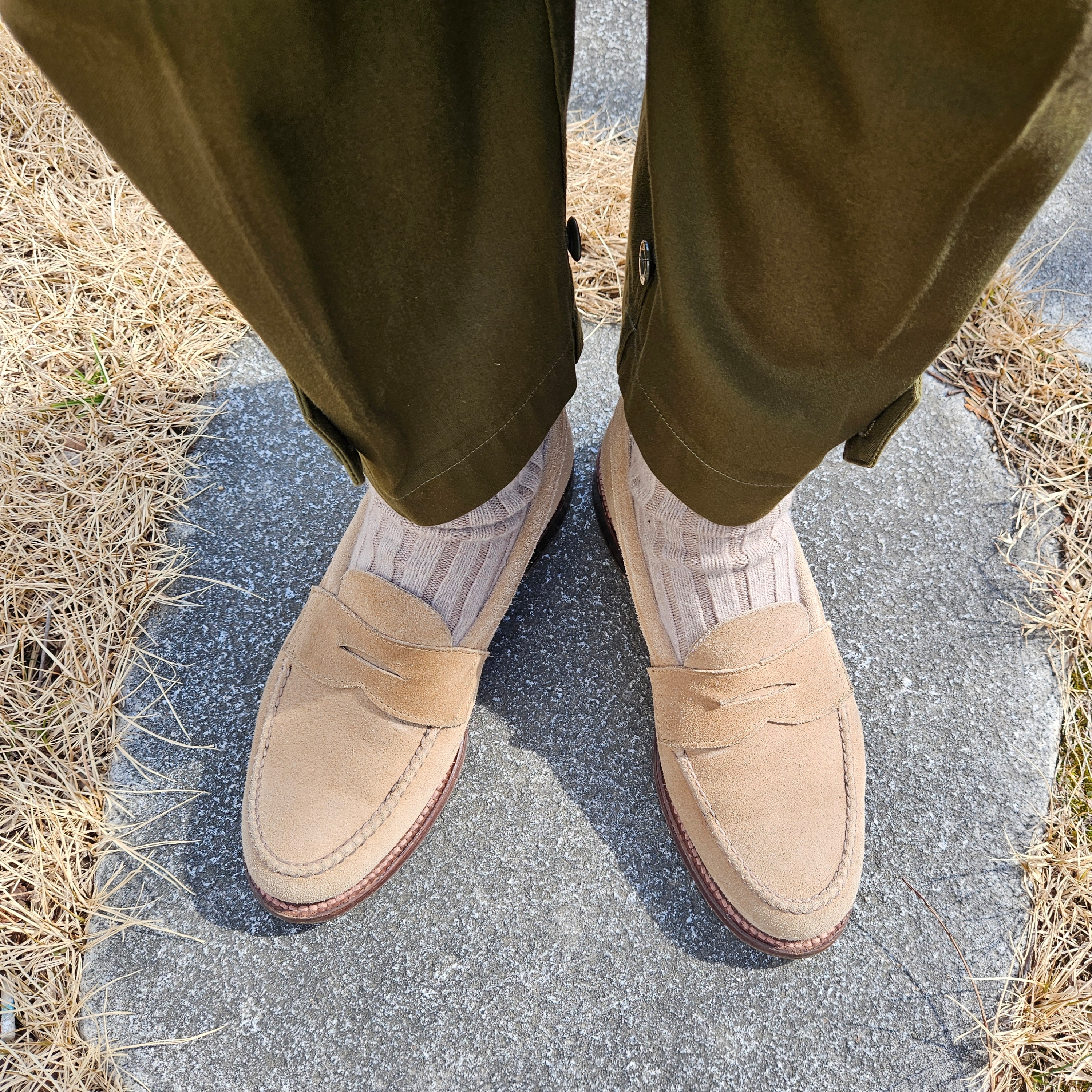 Alden 6244 Suede Unlined Penny Loafer Tan - D, [30%적립] Polo Ralph Lauren Custom Fit Denim Shirt Navy 착용 스타일 - 4