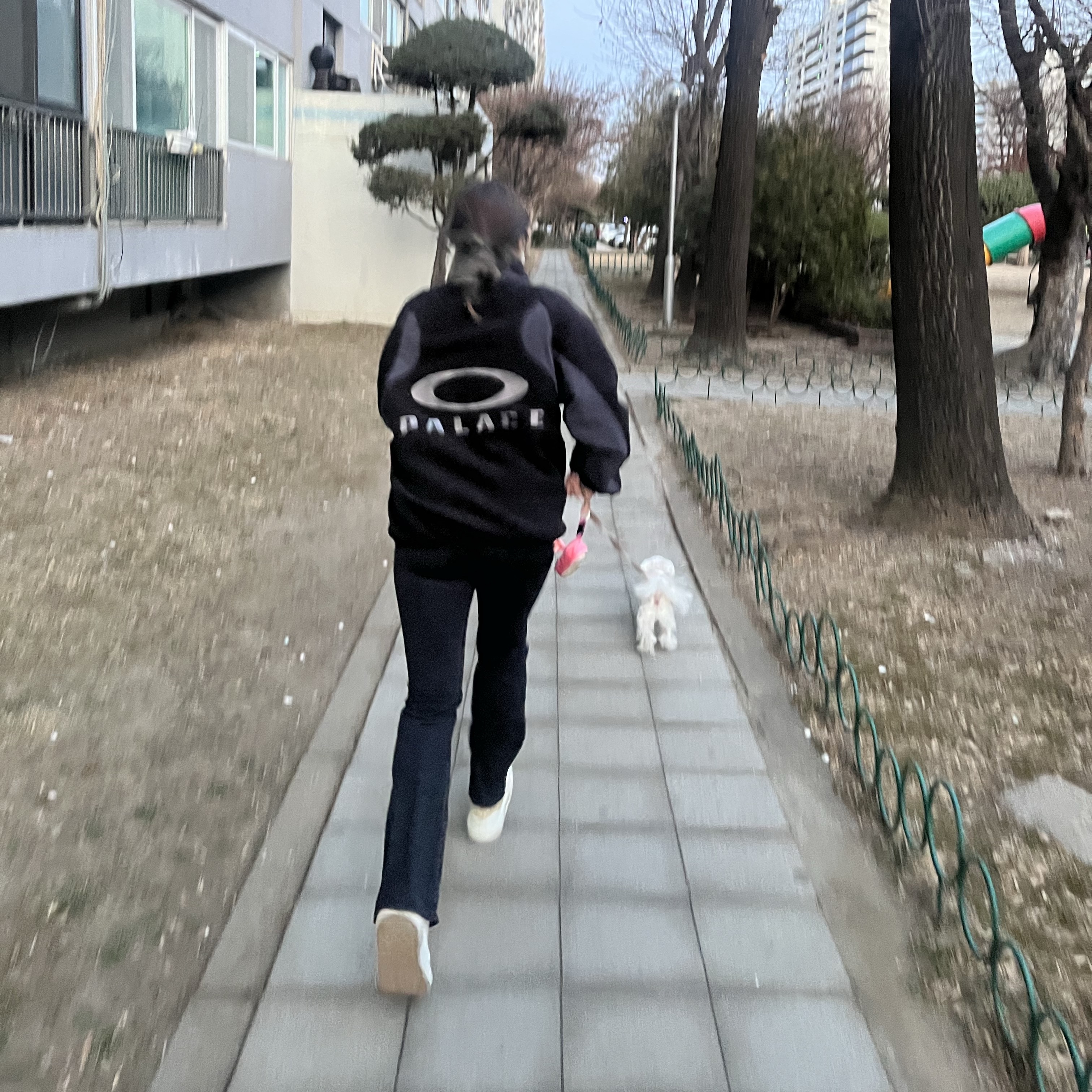 Palace x Oakley Fleece Black - 24FW 착용 스타일