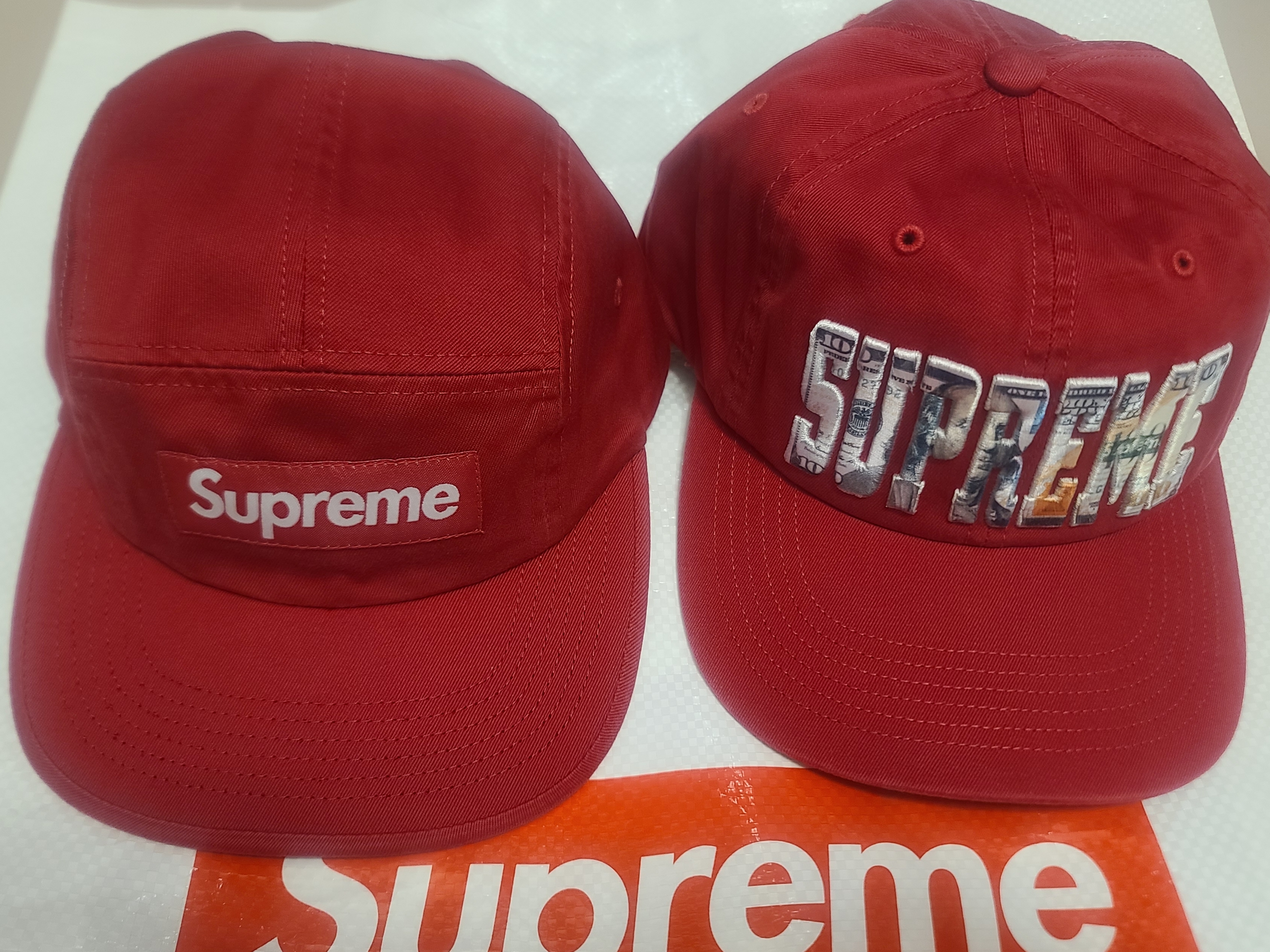 Supreme Washed Chino Twill Camp Cap Red - 26SS, Supreme Washed Chino Twill Camp Cap Red - 25SS 착용 스타일
