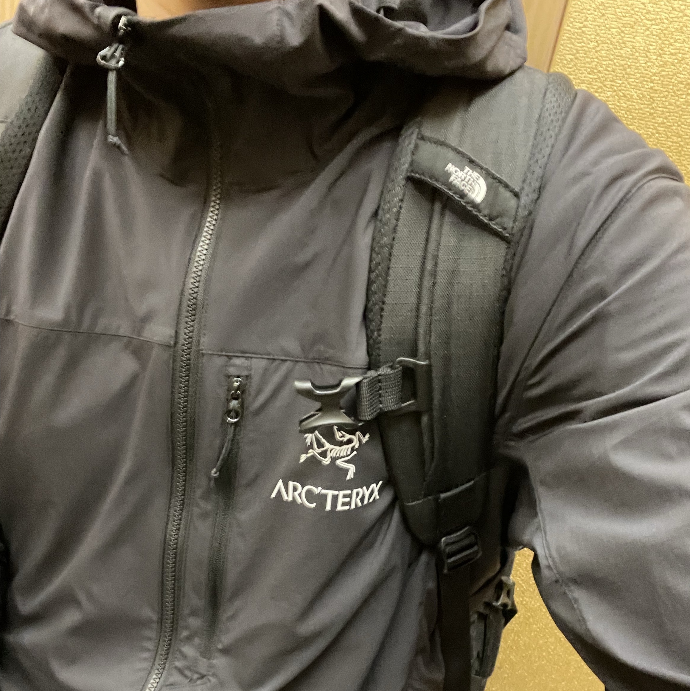 Arc'teryx Squamish Hoody Black 착용 스타일