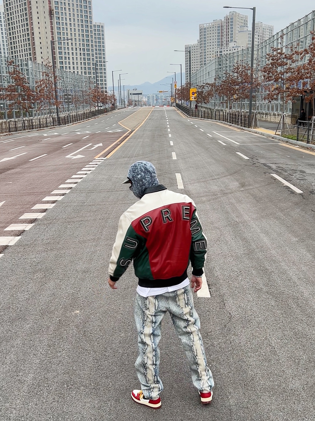 Supreme Denim Camp Cap Snake - 24FW, Supreme x Nike ACG Fleece Pullover Mint Snakeskin - 22FW 착용 스타일