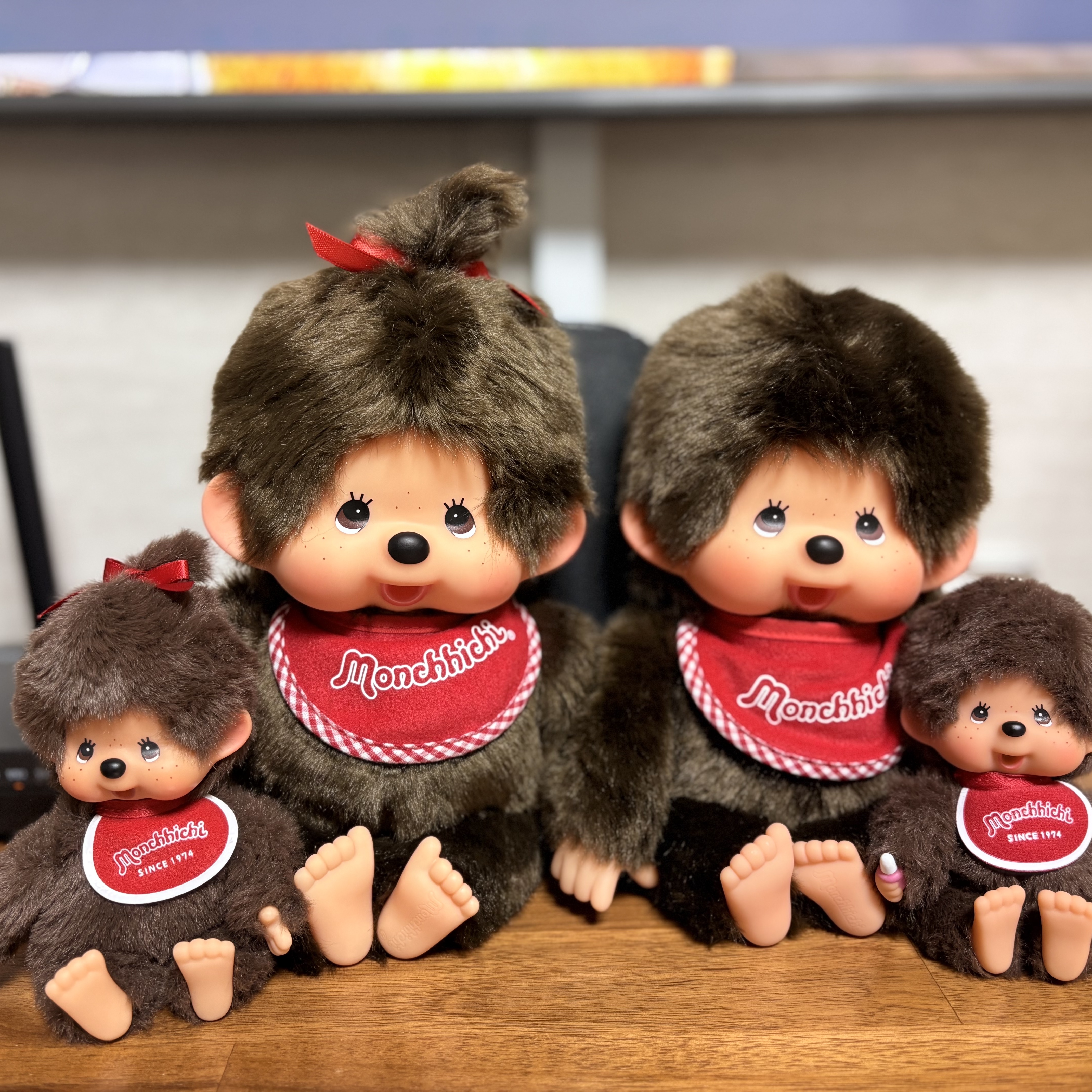 Monchhichi Premium Standard M Brown Girl 착용 스타일