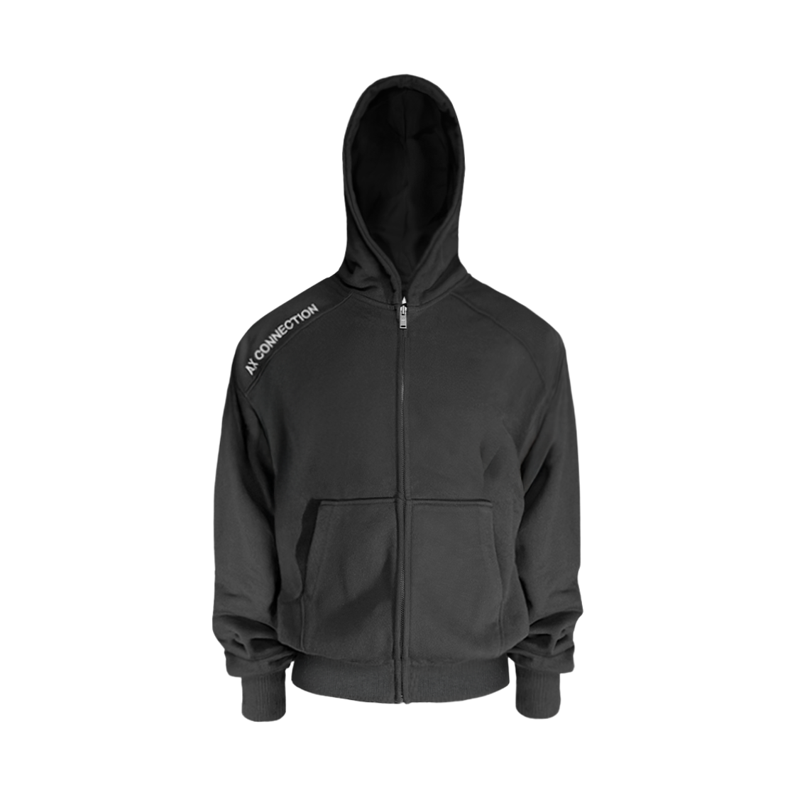 AXASTSH02-BK AX CONNECTION Logo Sweat Hoodie Zip-up
