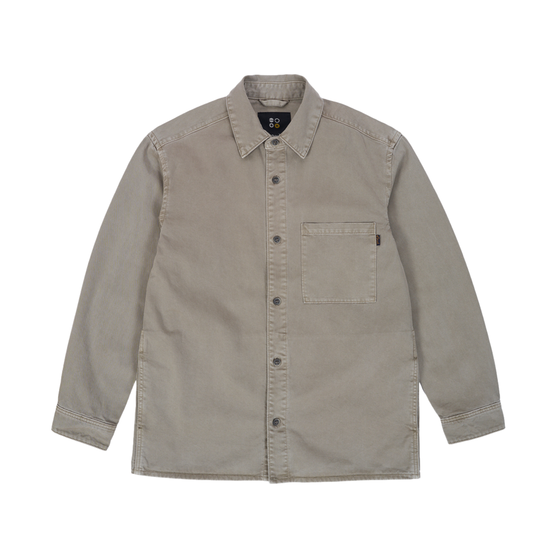 6SS10SH18 Ryul+Wai: Denim Garment Dyeing Pocket Shirts Beige C6