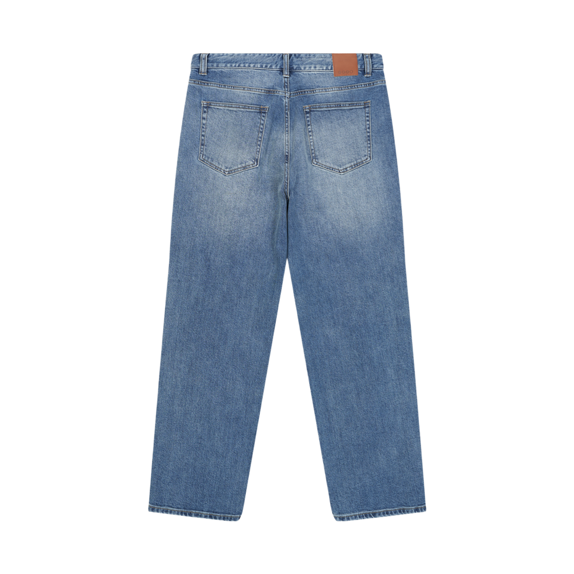 률앤와이 데님 릴렉시드 스트레이트 팬츠 미디움블루 C6(Ryul+Wai: Denim Relaxed Stright Pants Medium Blue C6) - 2