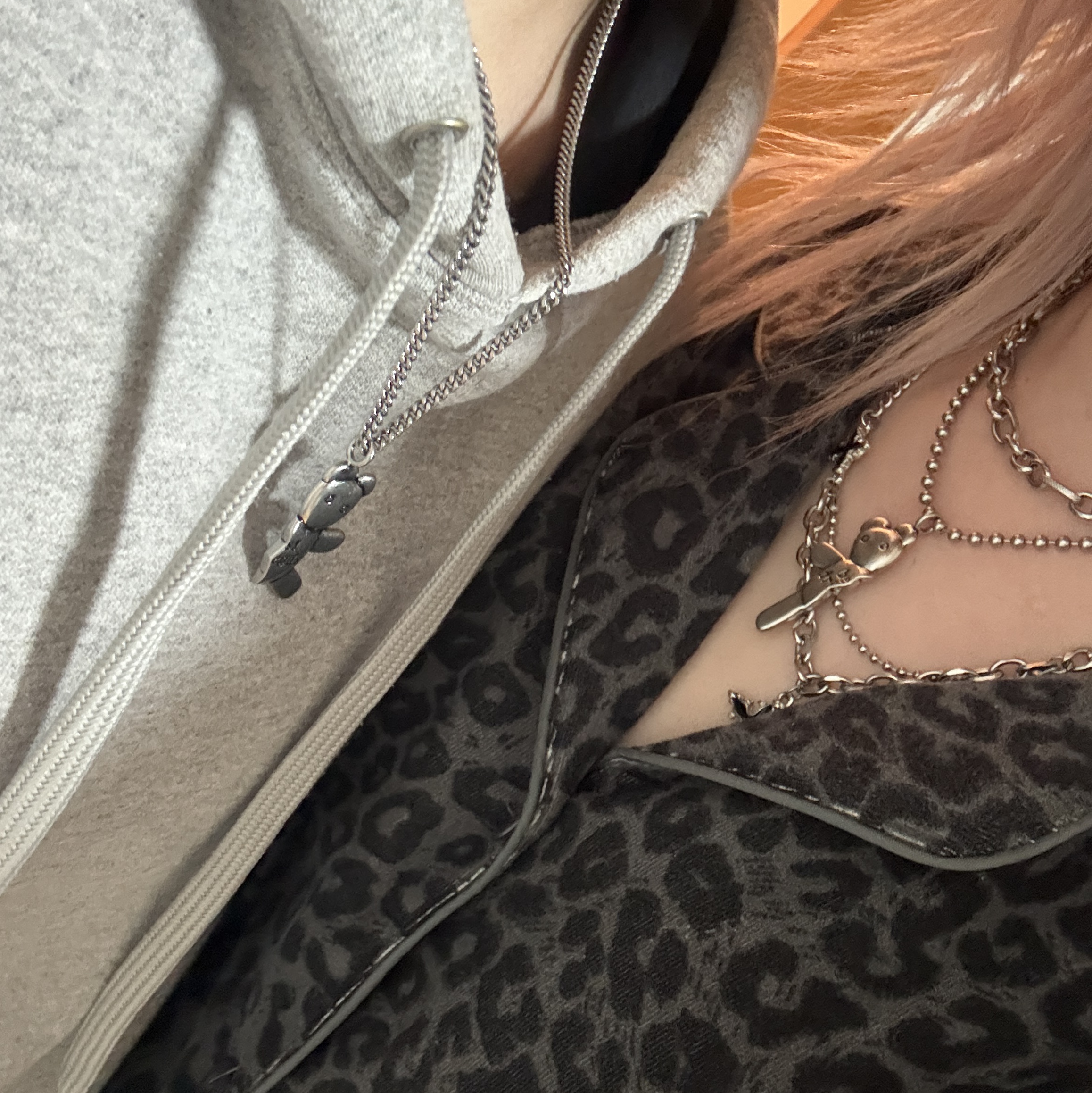 Heaven by Marc Jacobs Friendship Necklace Set Silver Ox (Set of 2) 착용 스타일