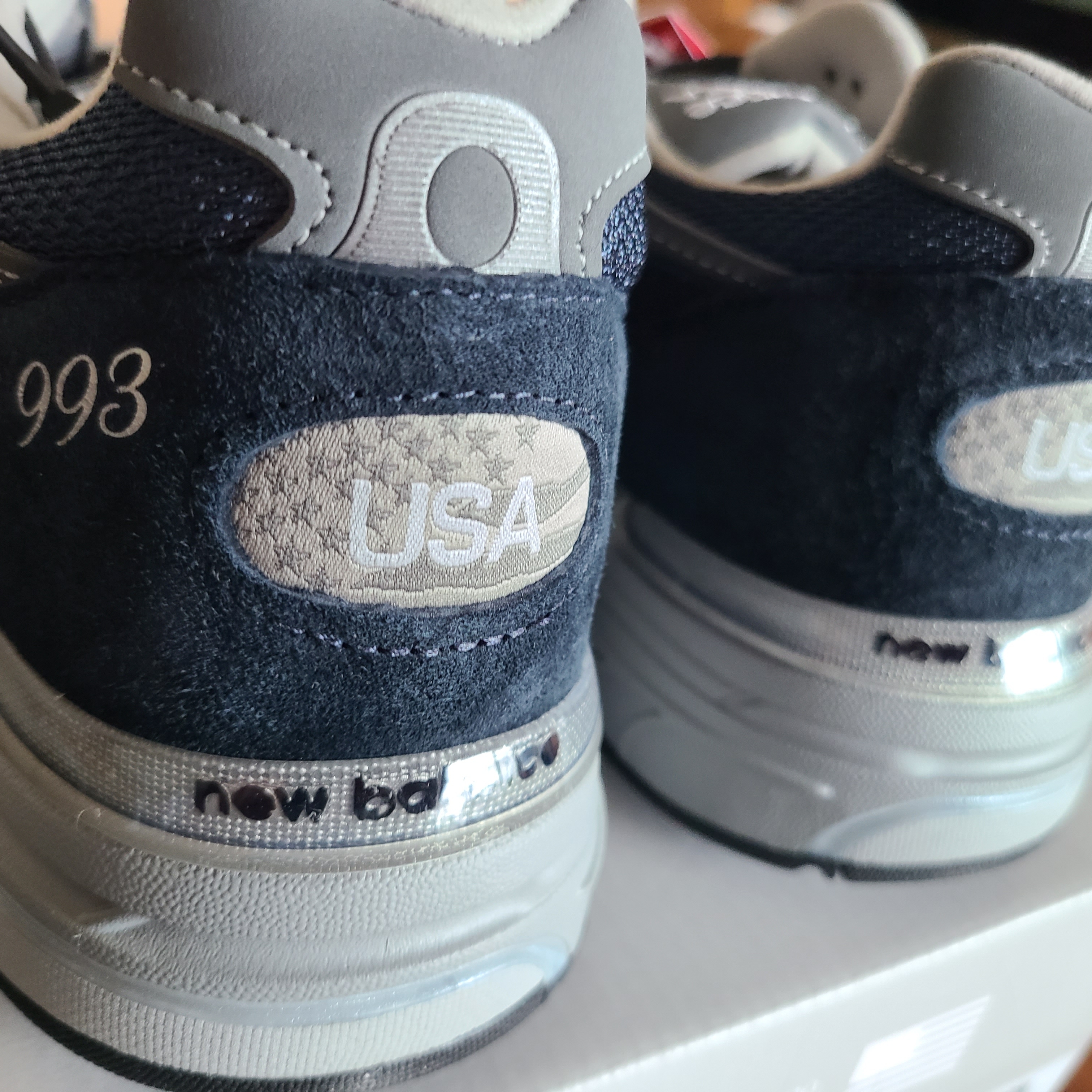New Balance 993 Made in USA Navy - D Standard 착용 스타일 - 2