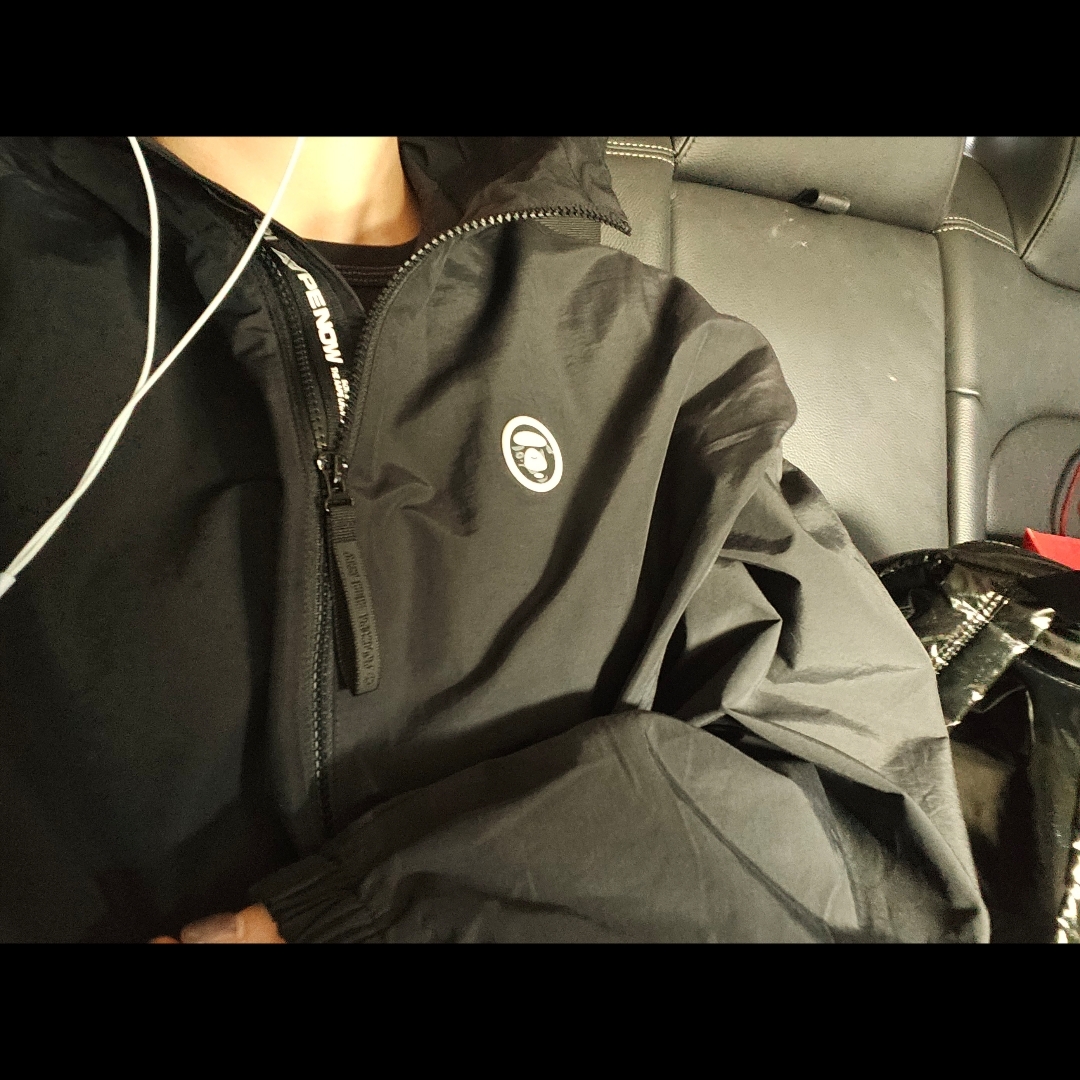 AAPE Now Light Weight Jacket Black - 26SS 착용 스타일