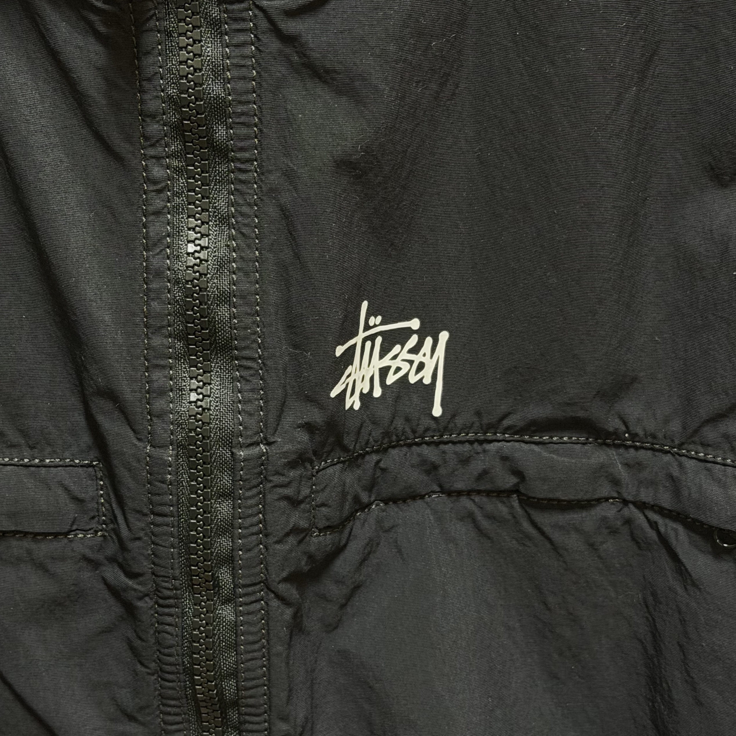 Stussy Lightweight Hooded Jacket Black 착용 스타일 - 1