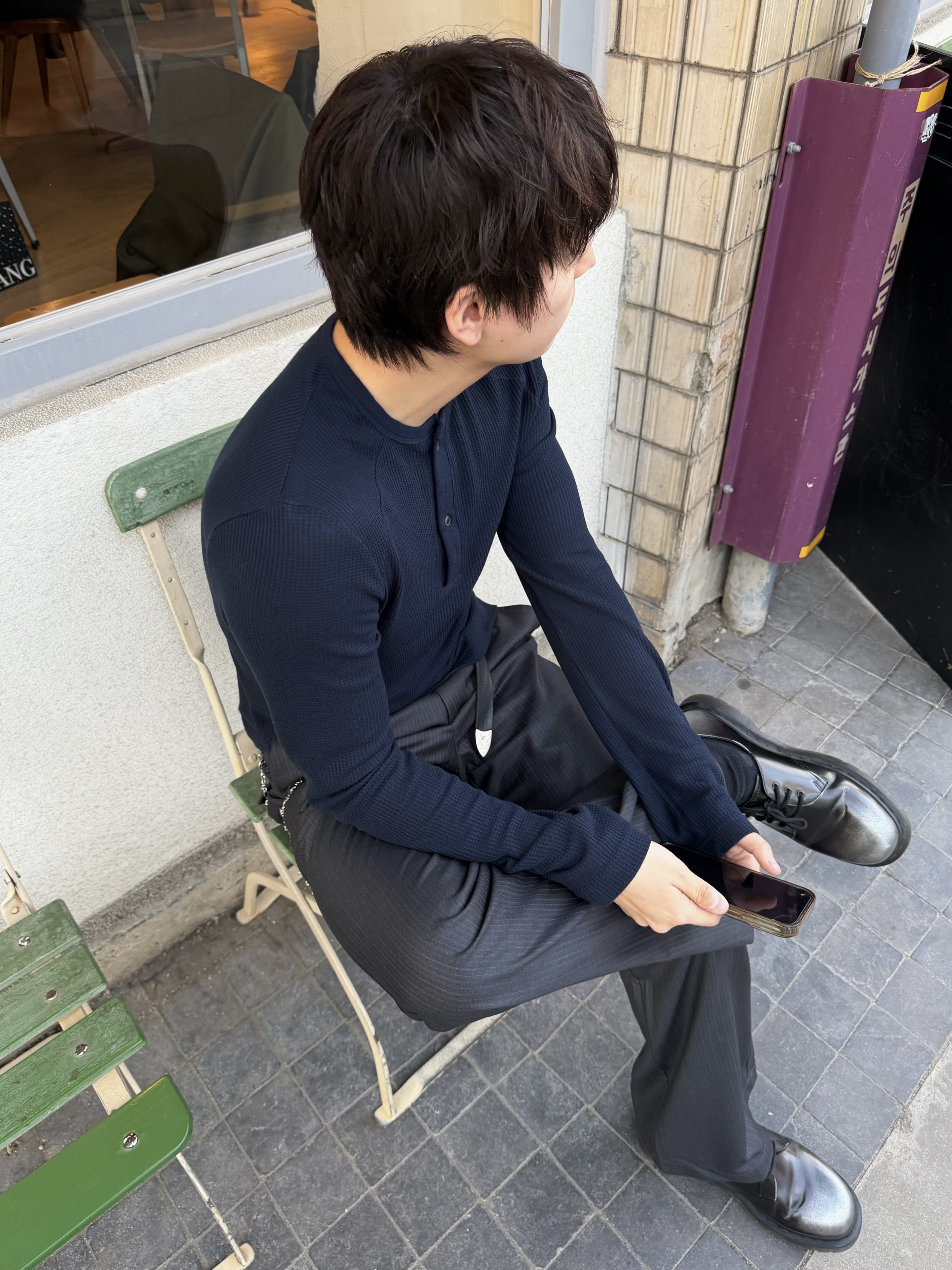 Dr. Martens 1461 Silver Arcadia Multi, Our Legacy Belt 2cm Leather Black 착용 스타일 - 1