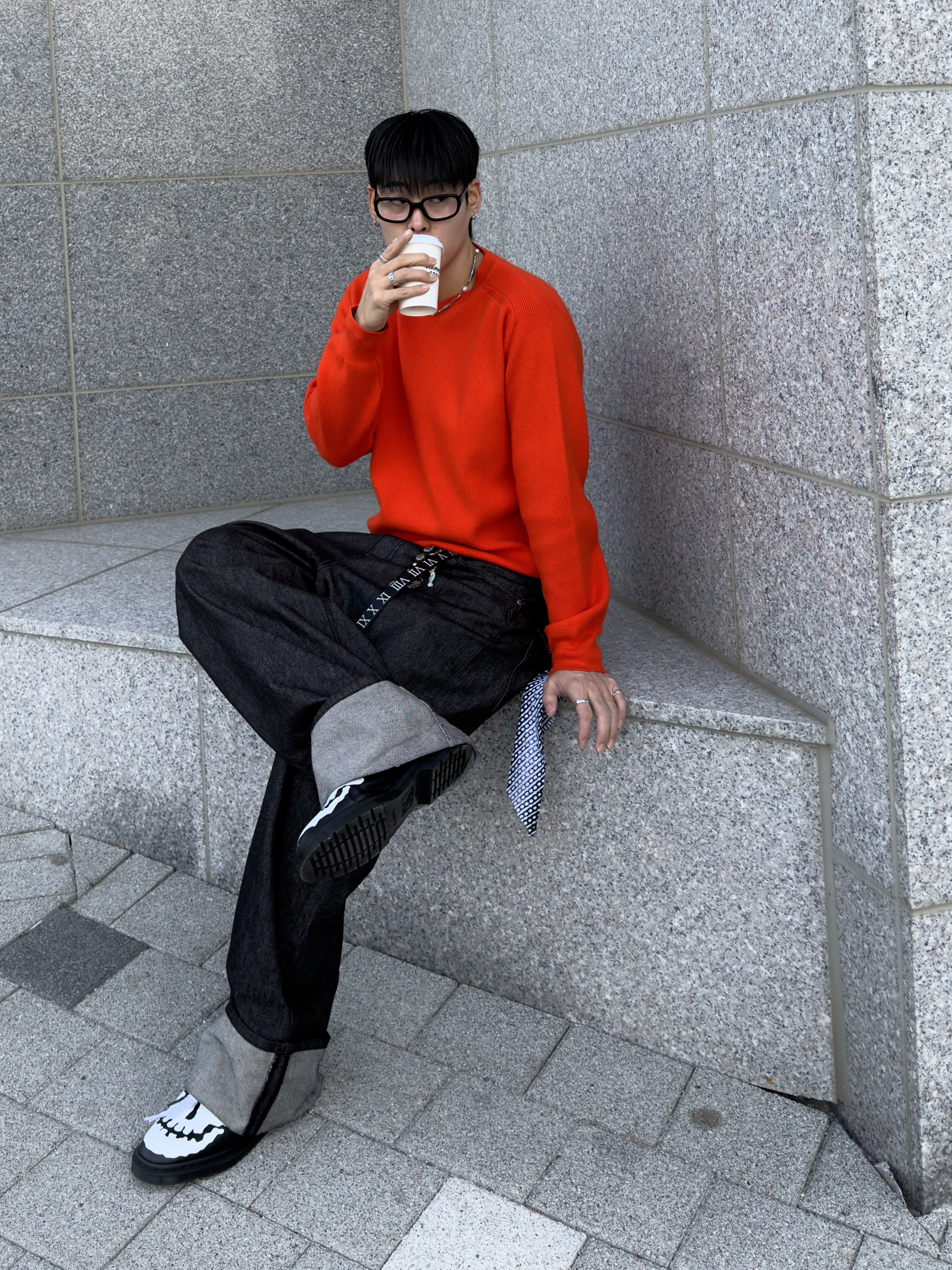 Dr. Martens x Supreme 1461 3-Eye Shoe Black - 25FW 착용 스타일 - 1
