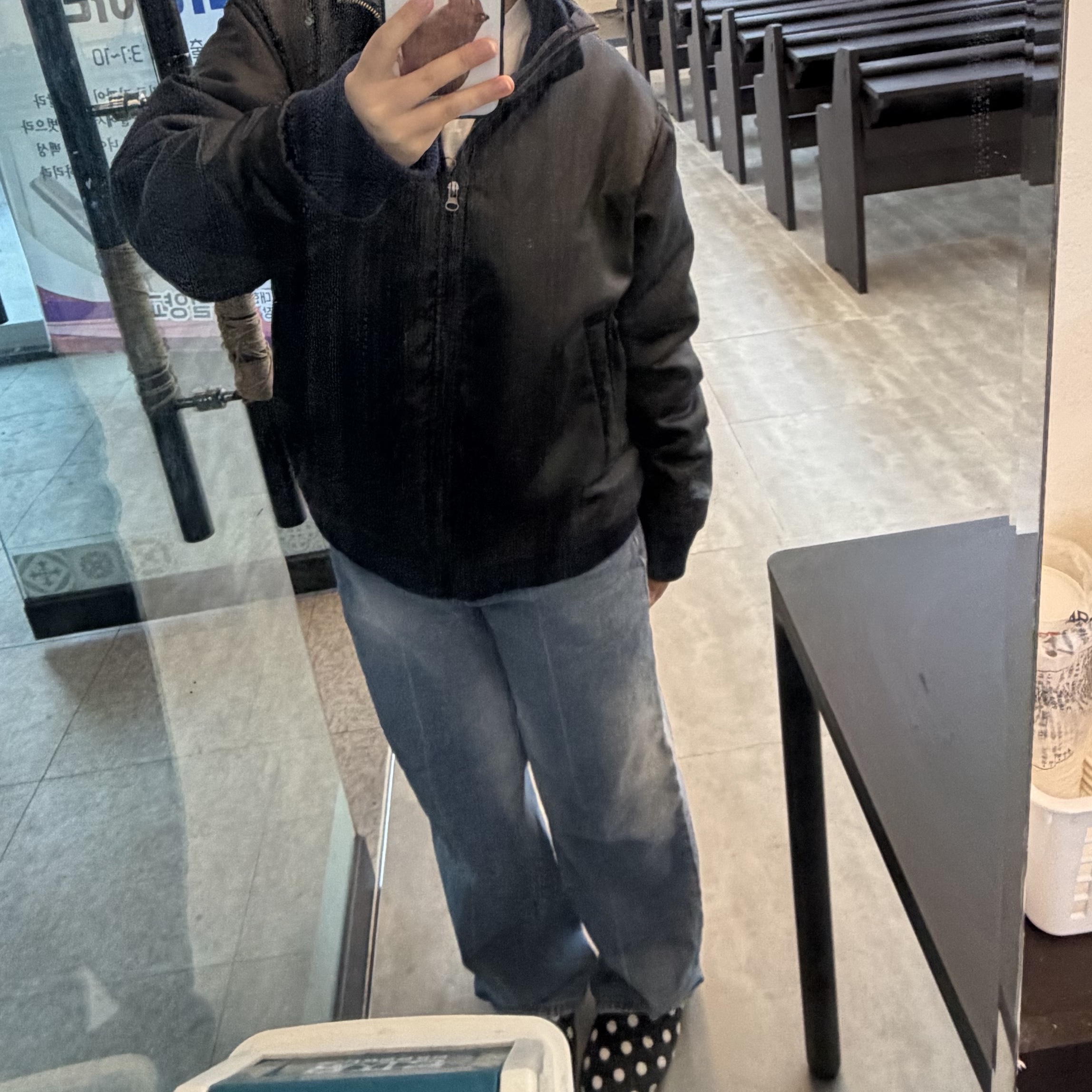 Subu Permanent F-Line Dots, The North Face Nuptse On Ball Jacket Gray - 24FW 착용 스타일 - 4