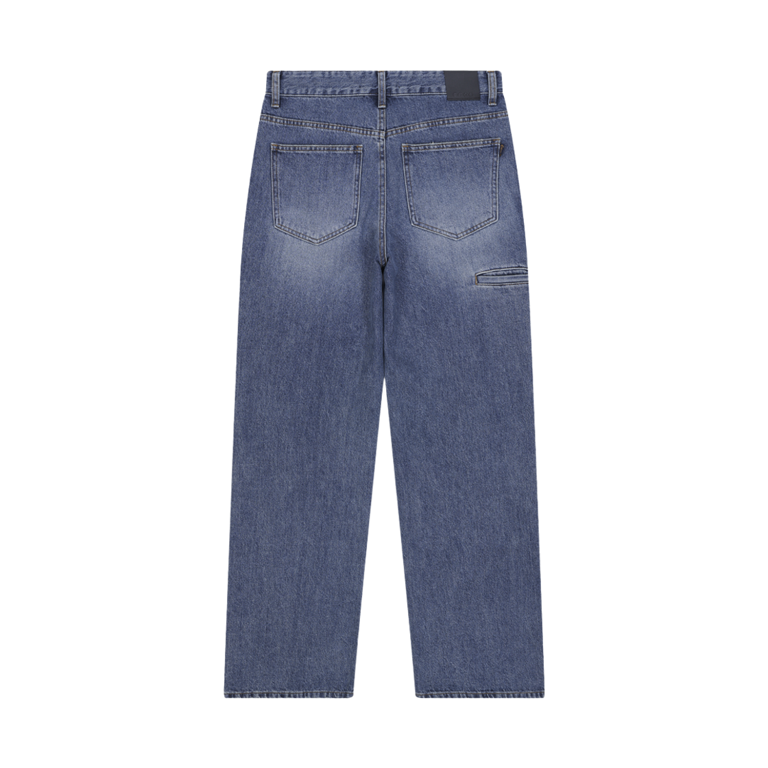 률앤와이 데님 옆 입술포켓 와이드 팬츠 미디움블루 C6(Ryul+Wai: Denim Side Lib Pocket Wide Pants M Blue C6) - 2