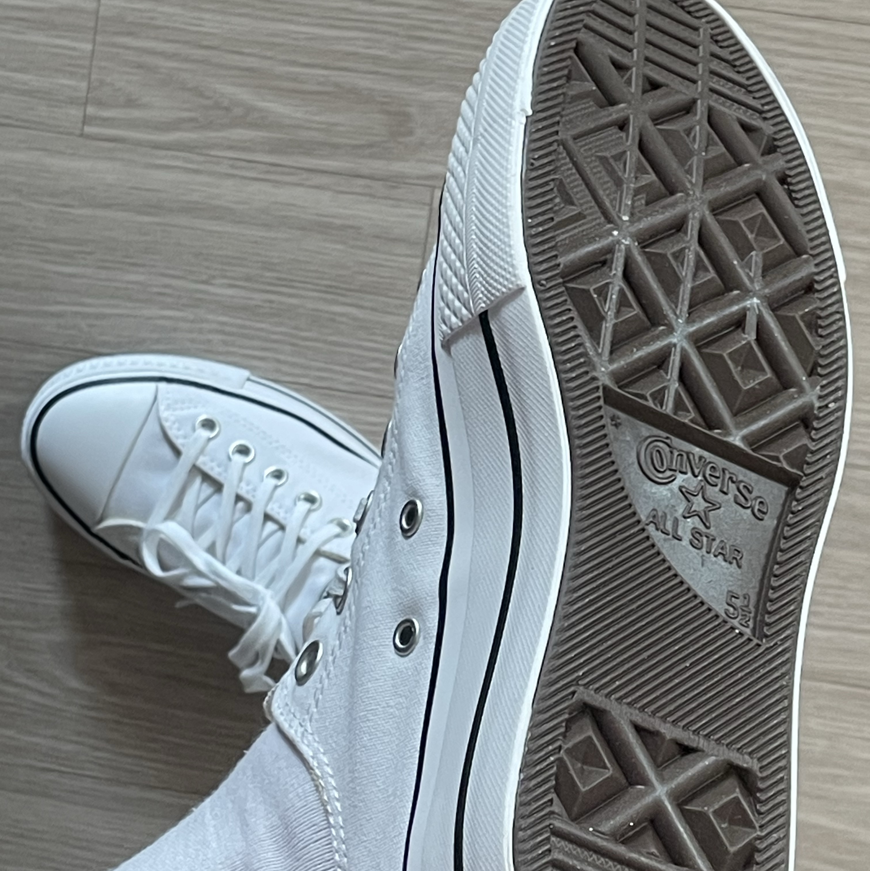 (W) Converse Chuck Taylor All Star Lift Ox White Black 착용 스타일 - 2