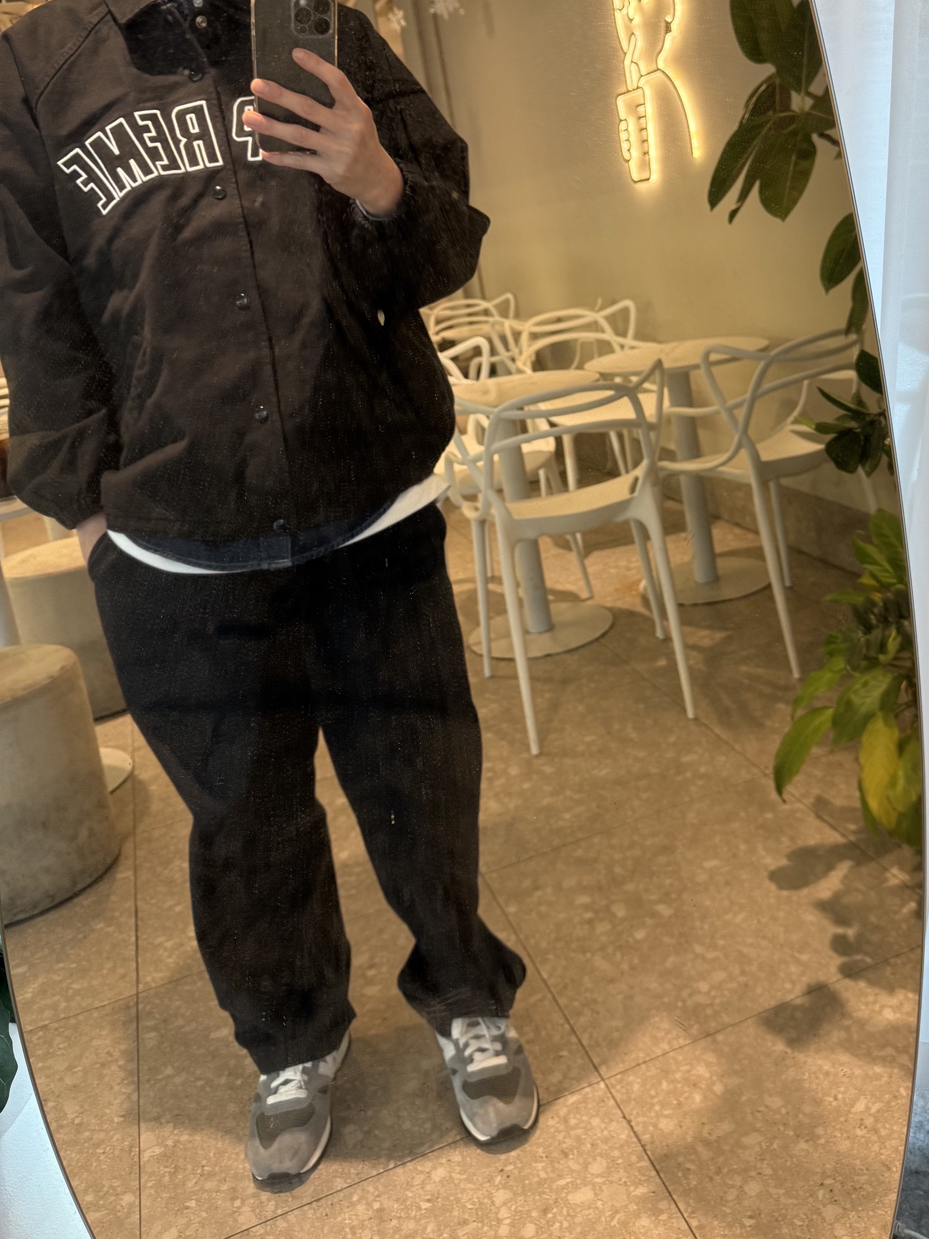 Supreme Arc Denim Coaches Jacket Black - 24SS 착용 스타일 - 2