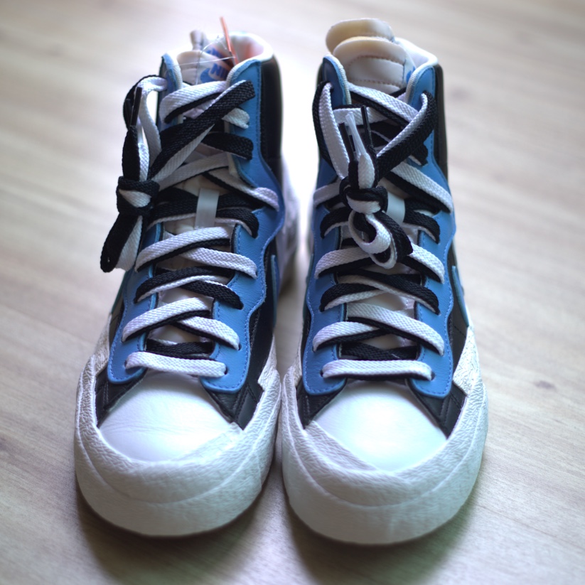 Nike x Sacai Blazer Mid White Black Legend Blue 착용 스타일