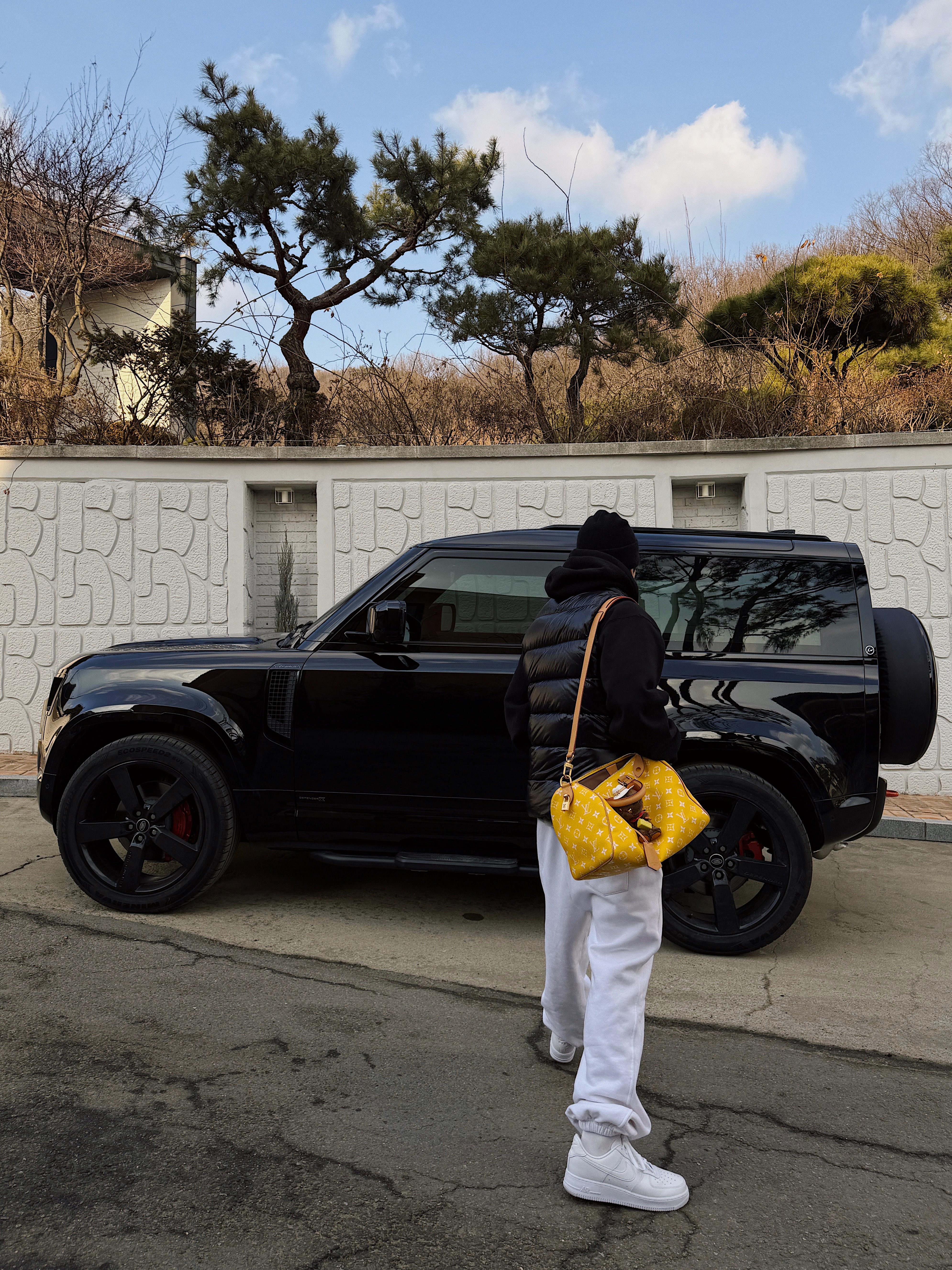 Chrome Hearts Horseshoe Beanie Black, Nike Air Force 1 '07 Low White 착용 스타일 - 2