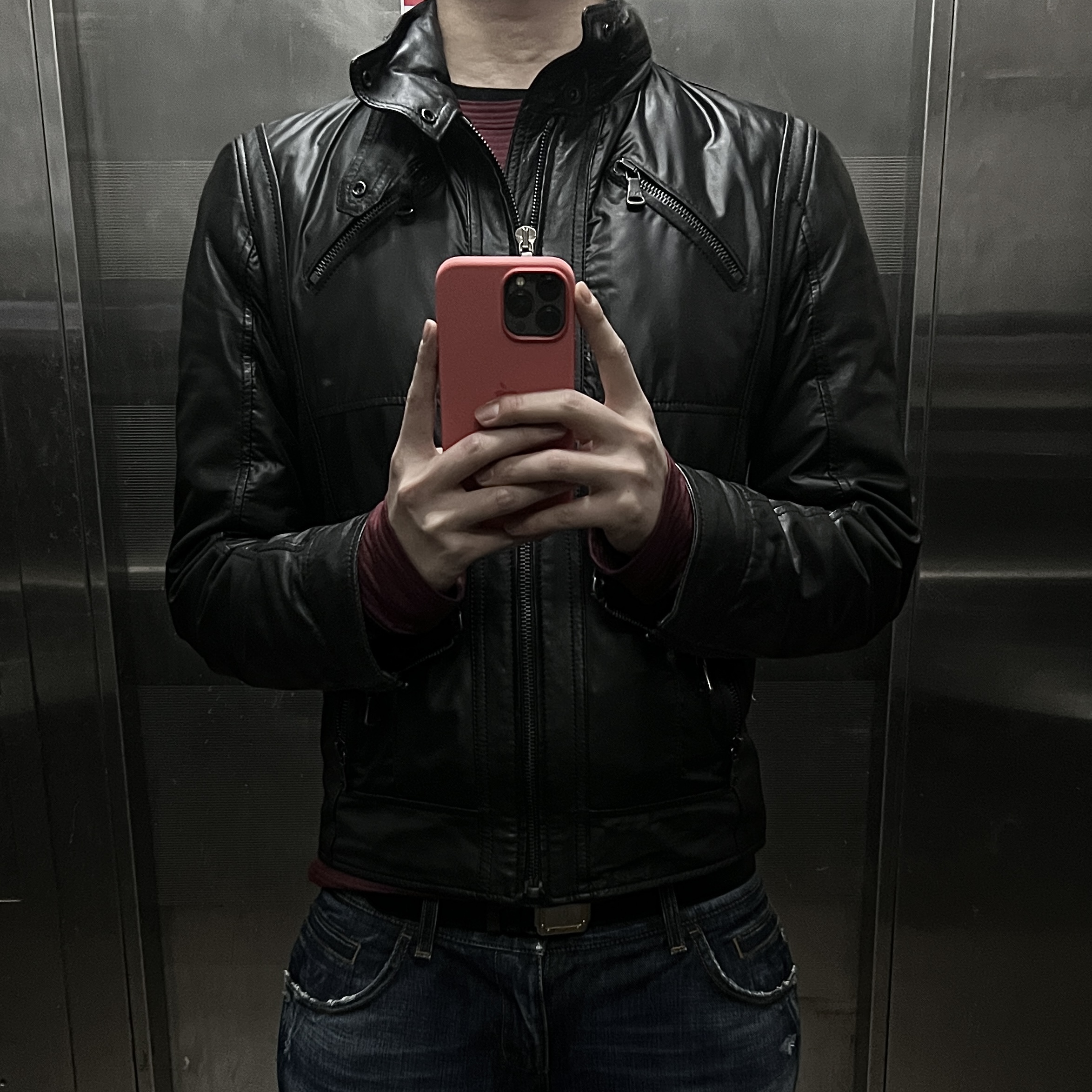 Dolce & Gabbana Regular Fit Cotton Jeans Multicolor, Dolce & Gabbana Leather Jacket Black 착용 스타일 - 6